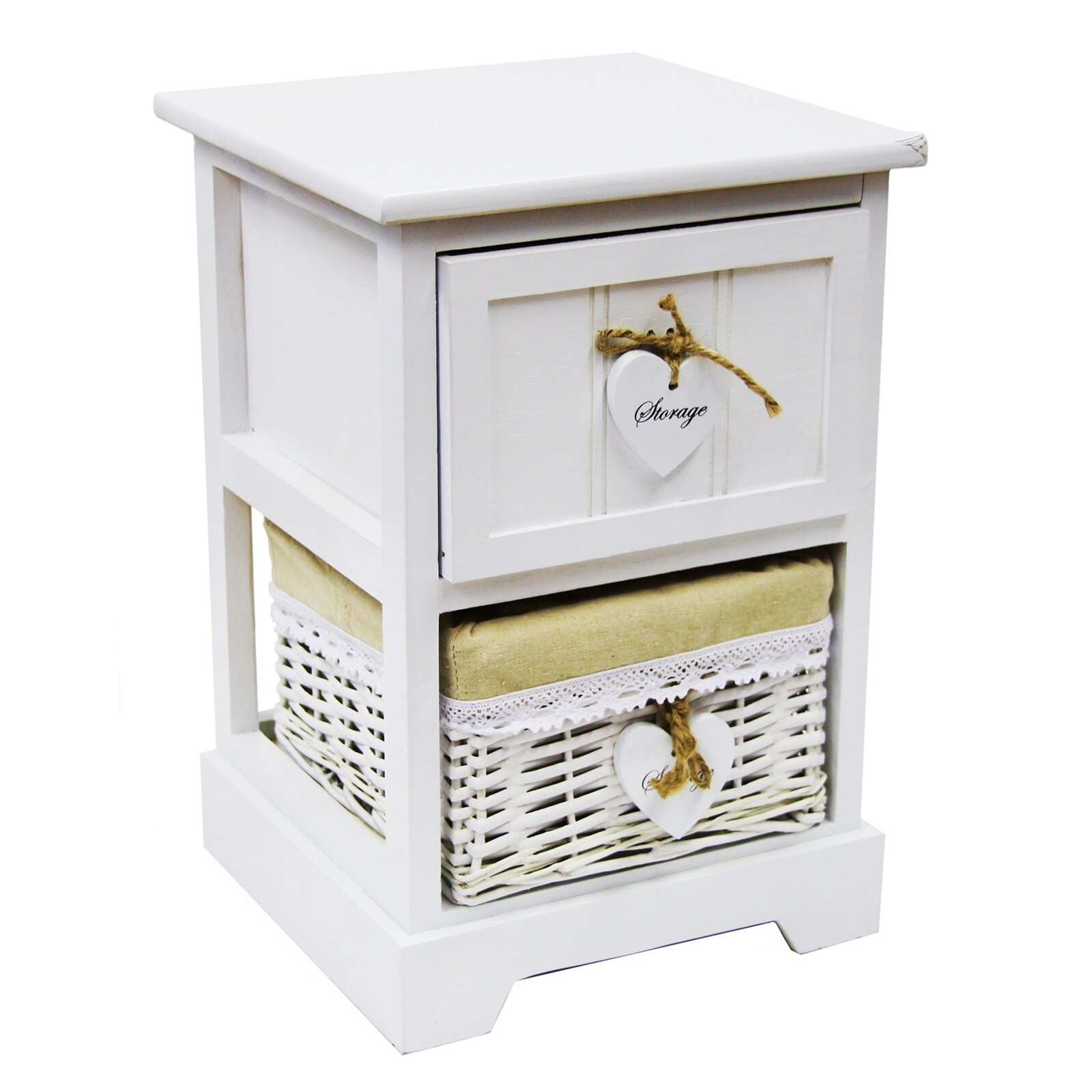 HTI-Living Schr&auml;nkchen aus Holz Herzchen - Bild 1