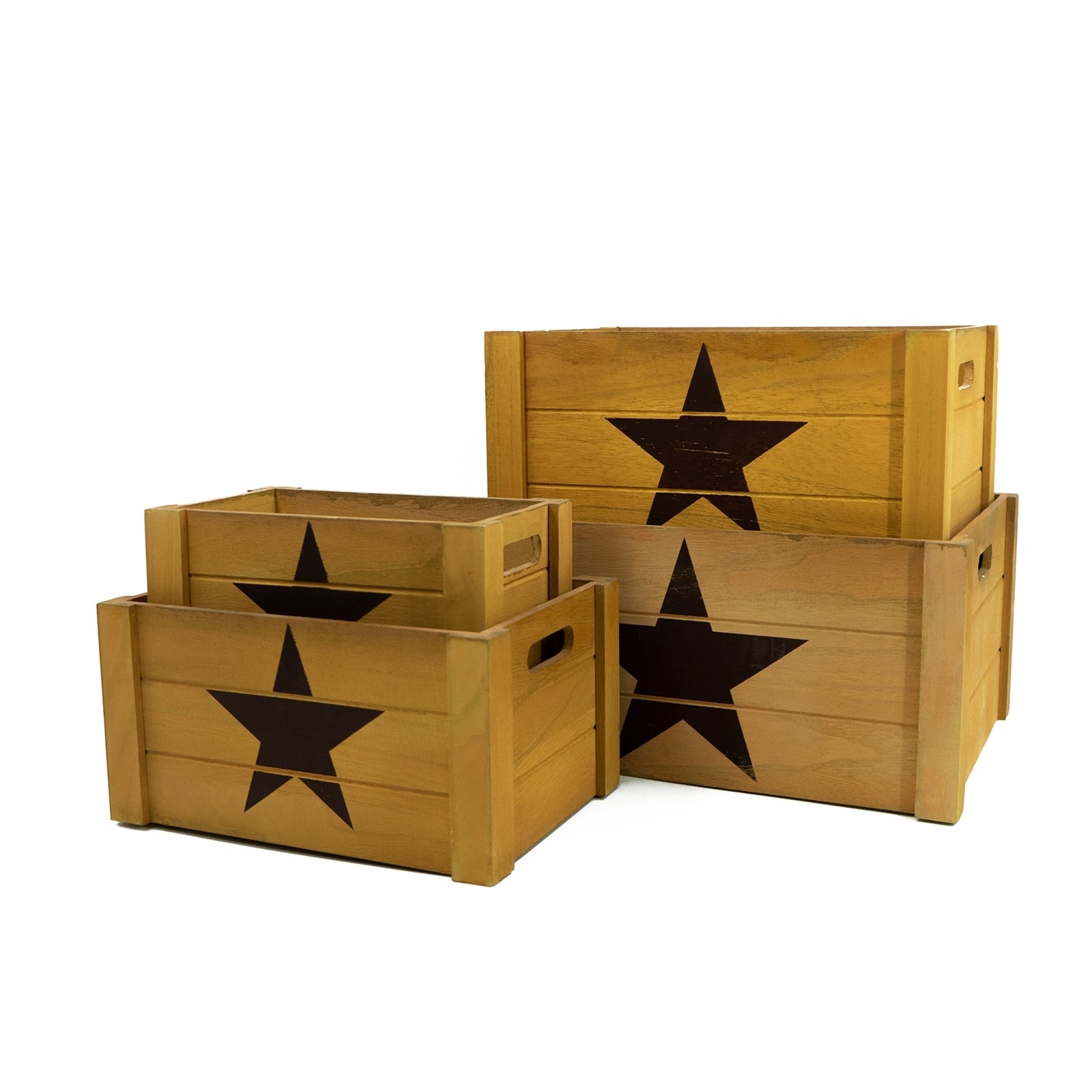 HTI-Living Holzkisten-Set 4 Gr&ouml;&szlig;en - Bild 1