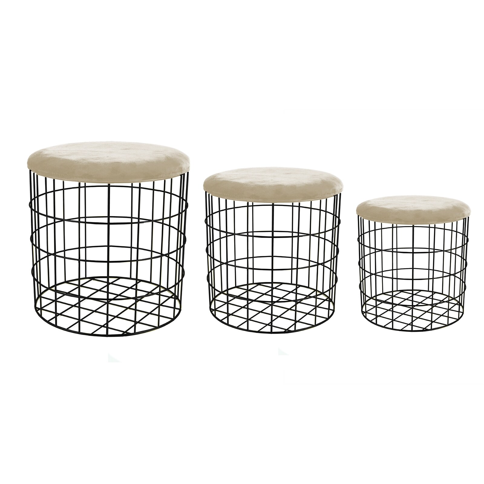 HTI-Living Korb, Metall mit Samtdeckel - Bild 1