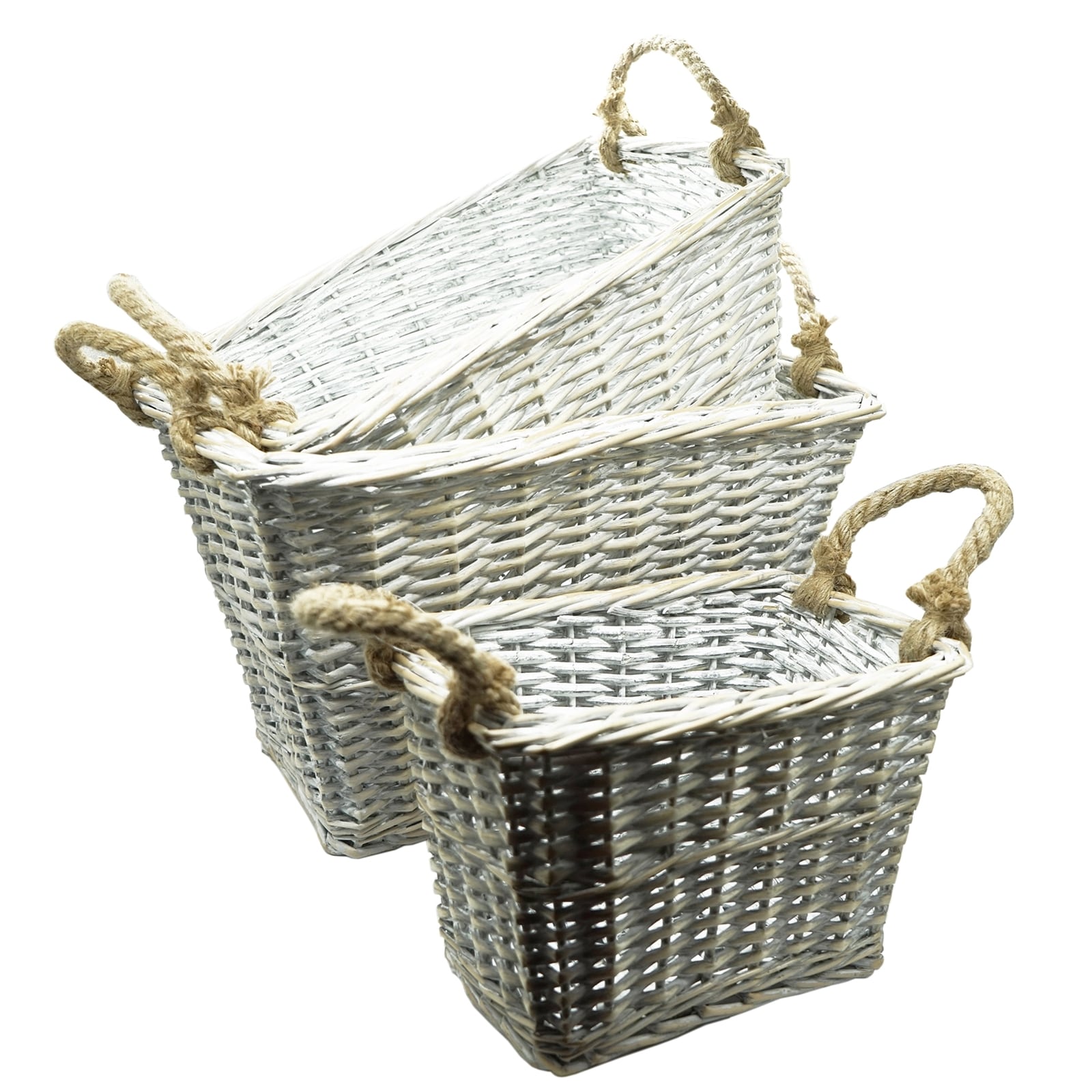 HTI-Living Weide-Pflanzkorb, 3er Set rechteckig - Bild 1