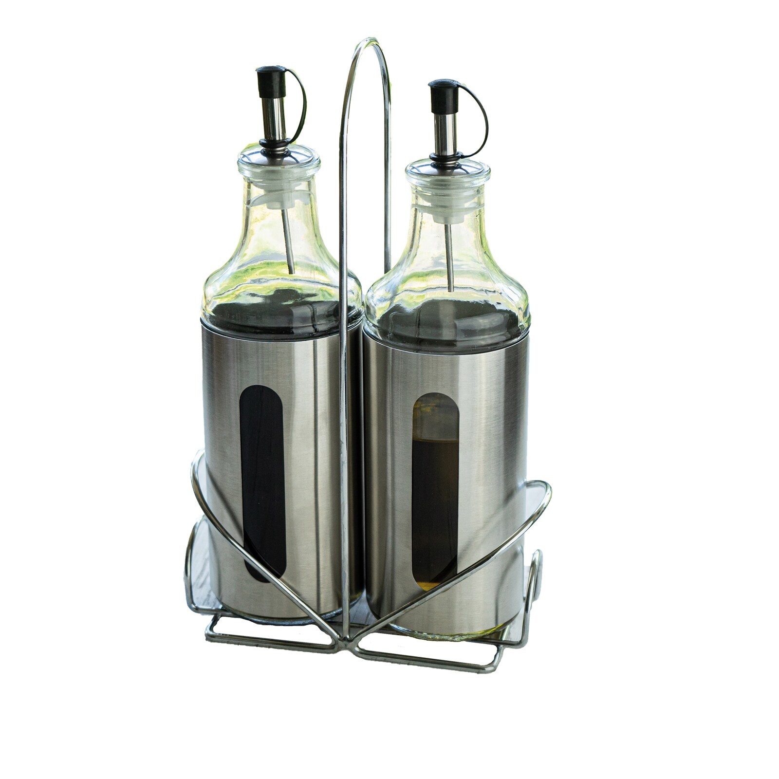 neuetischkultur Menage-Set Edelstahl Essig- und &Ouml;l-Spender - Bild 1