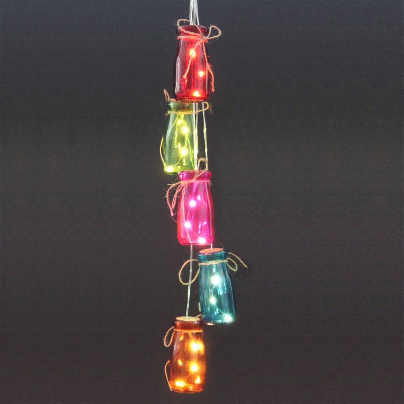 HTI-Living LED Lichterkette, bunte Gl&auml;ser warmwei&szlig; - Bild 1