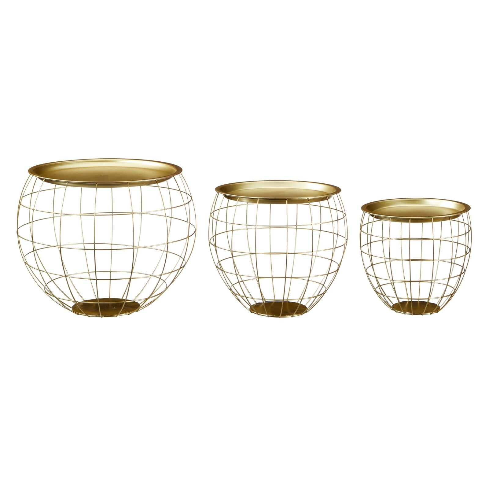 HTI-Living Tisch Set bauchig, 3-teilig Eisen - Bild 1