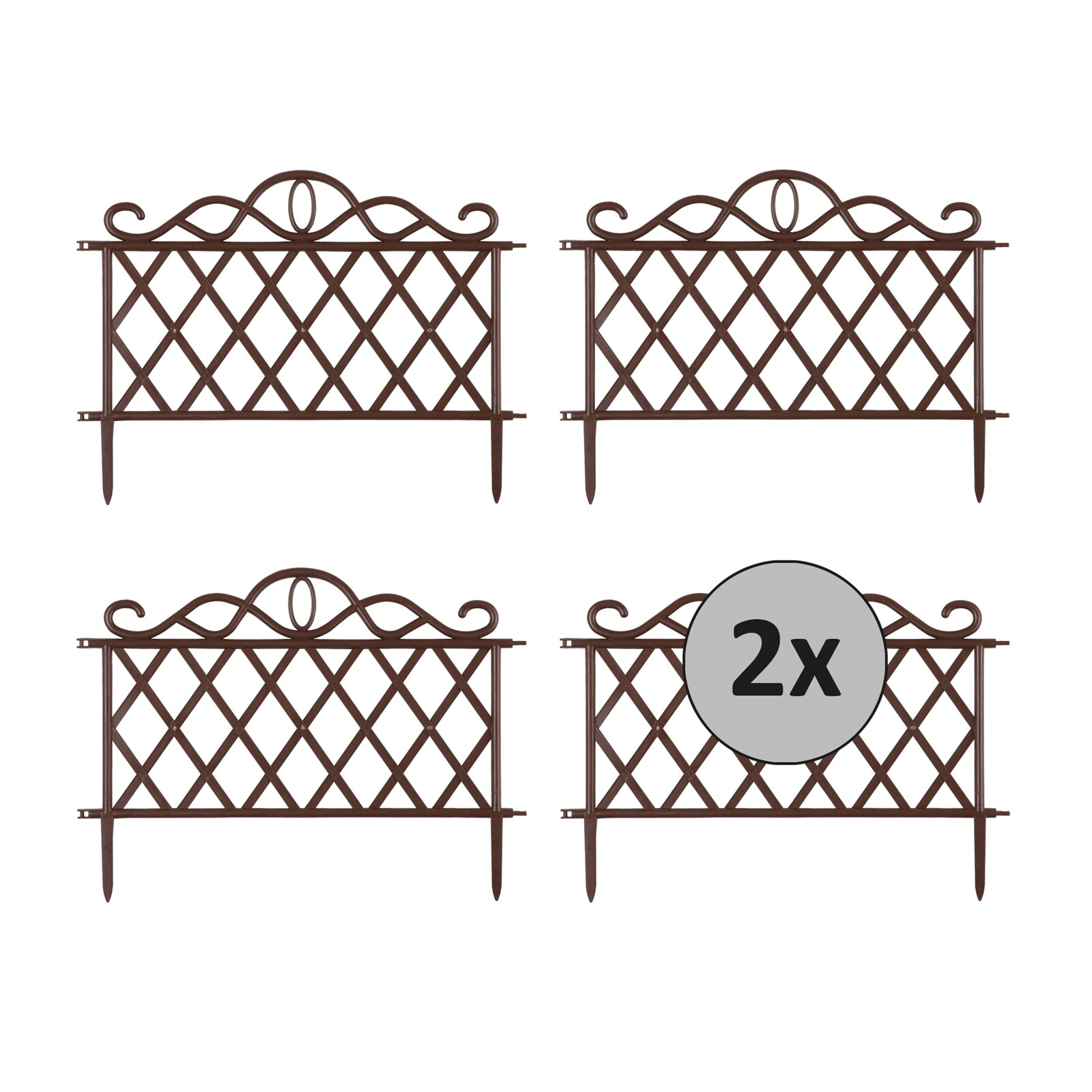 HTI-Living Zierzaun Antik Braun Nessa - Bild 1