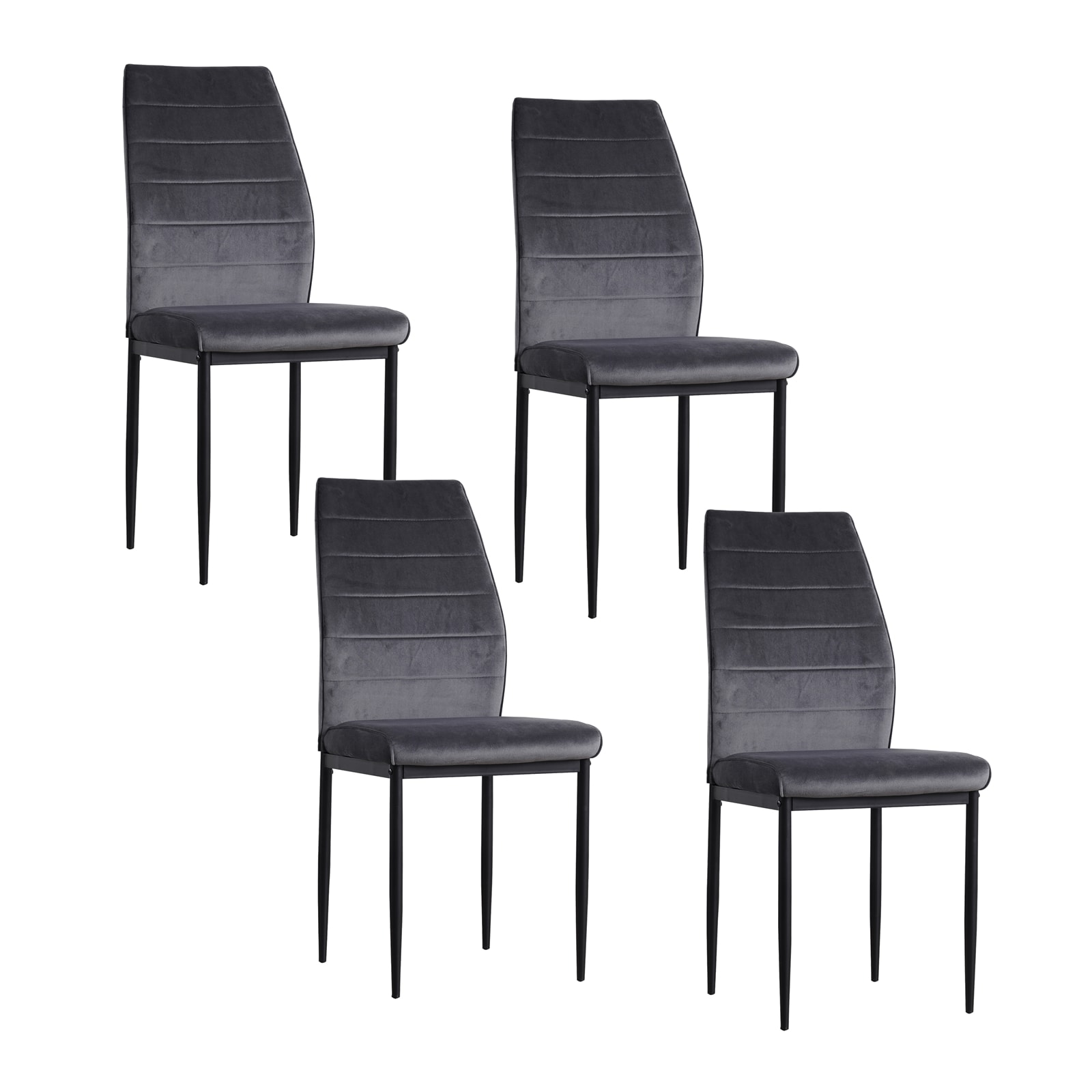 HTI-Living Stuhl Madison Velvet 4er-Set - Bild 1