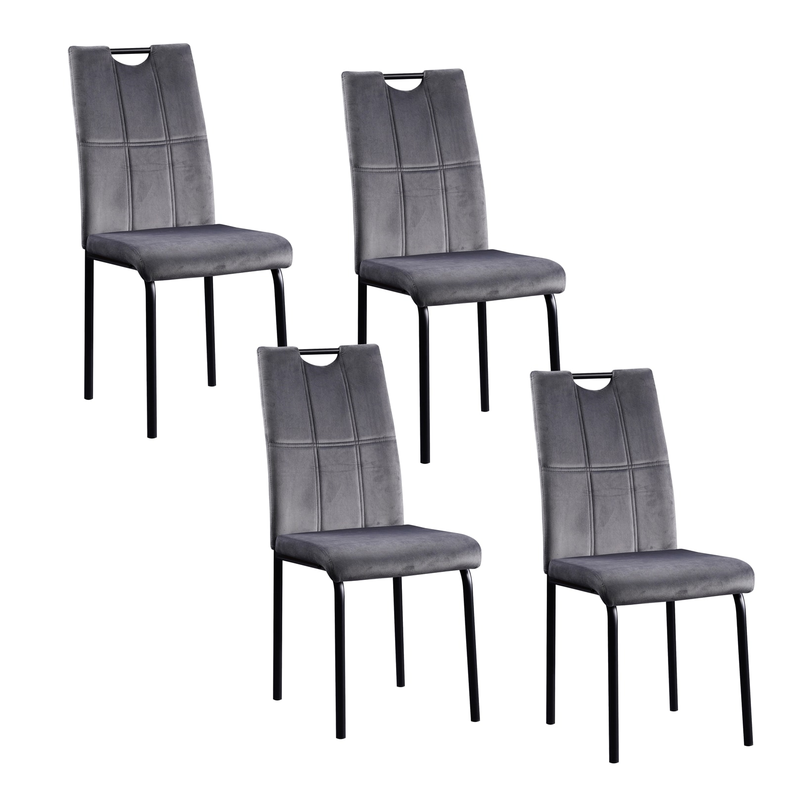 HTI-Living Stuhl Denton Velvet 4er-Set - Bild 1