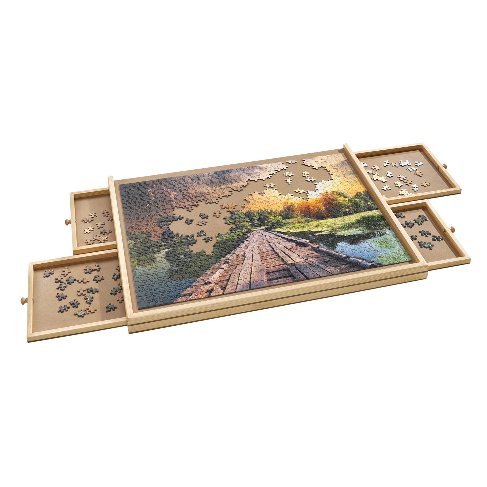 HTI-Living Holzbrett Puzzlebrett mit Ausz&uuml;gen 1000er - Bild 1