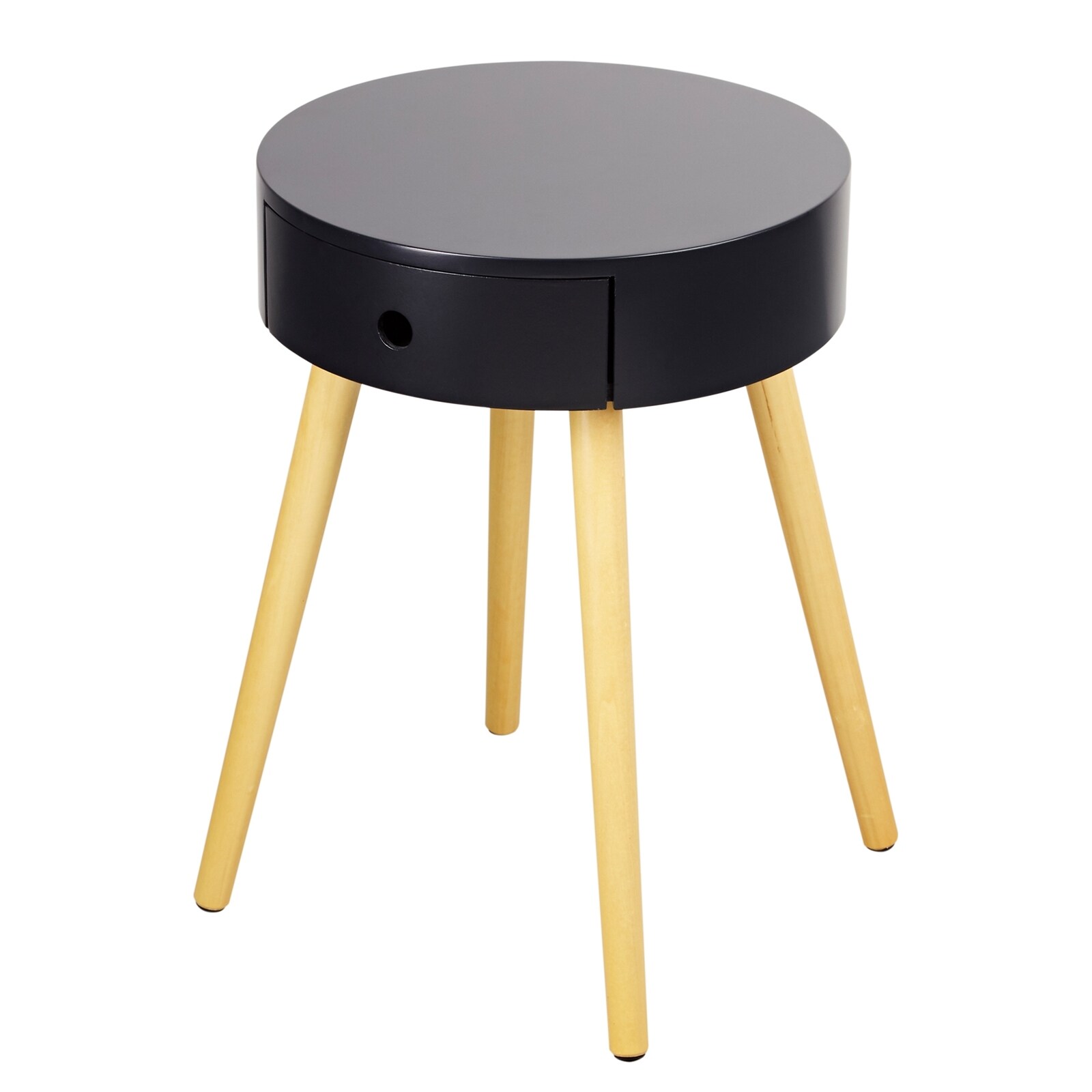 HTI-Living Beistelltisch Rund mit Schublade - Bild 1