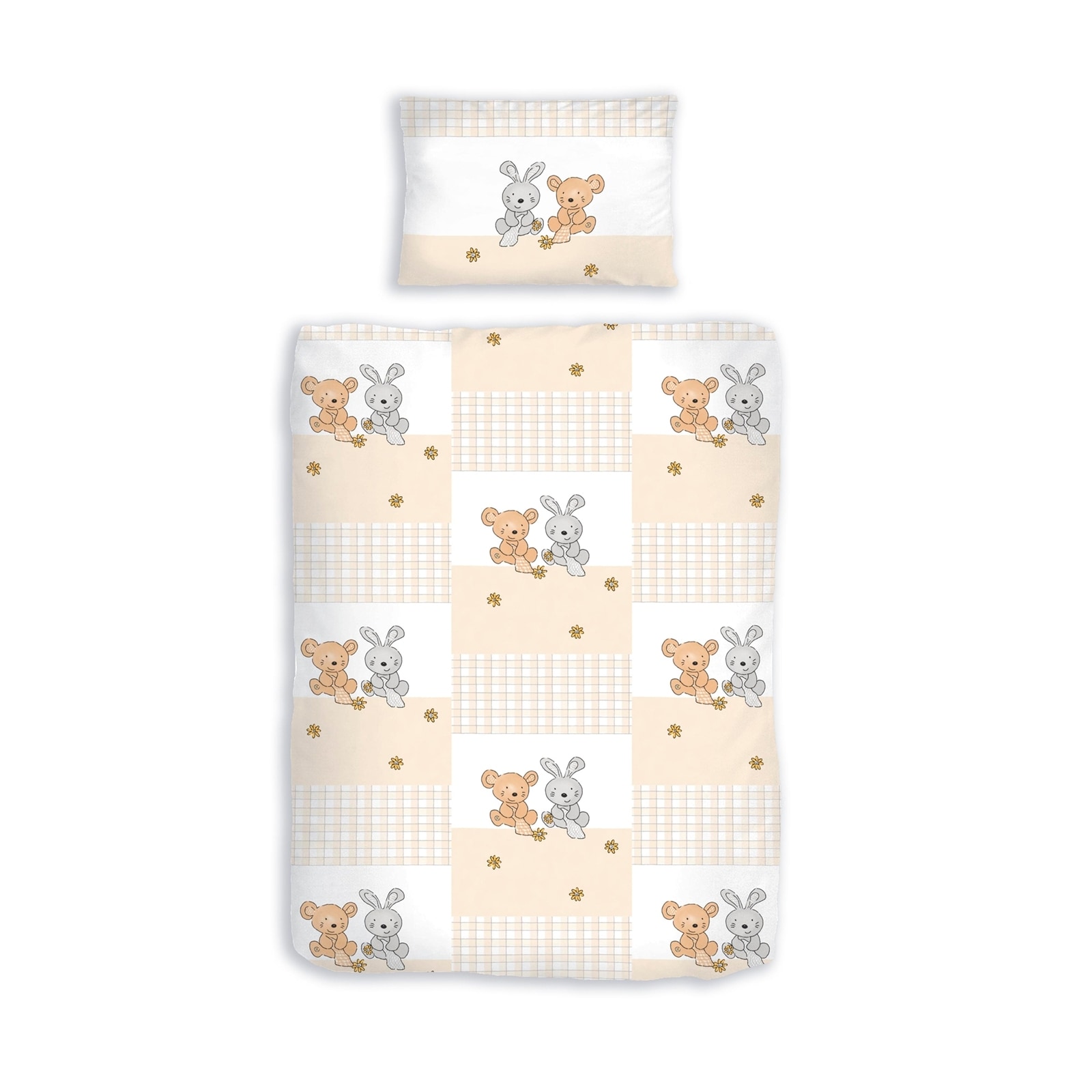 HTI-Living Renforc&eacute; Bettw&auml;sche 2tlg. 100 x 135 cm H&auml;schen beige - Bild 1