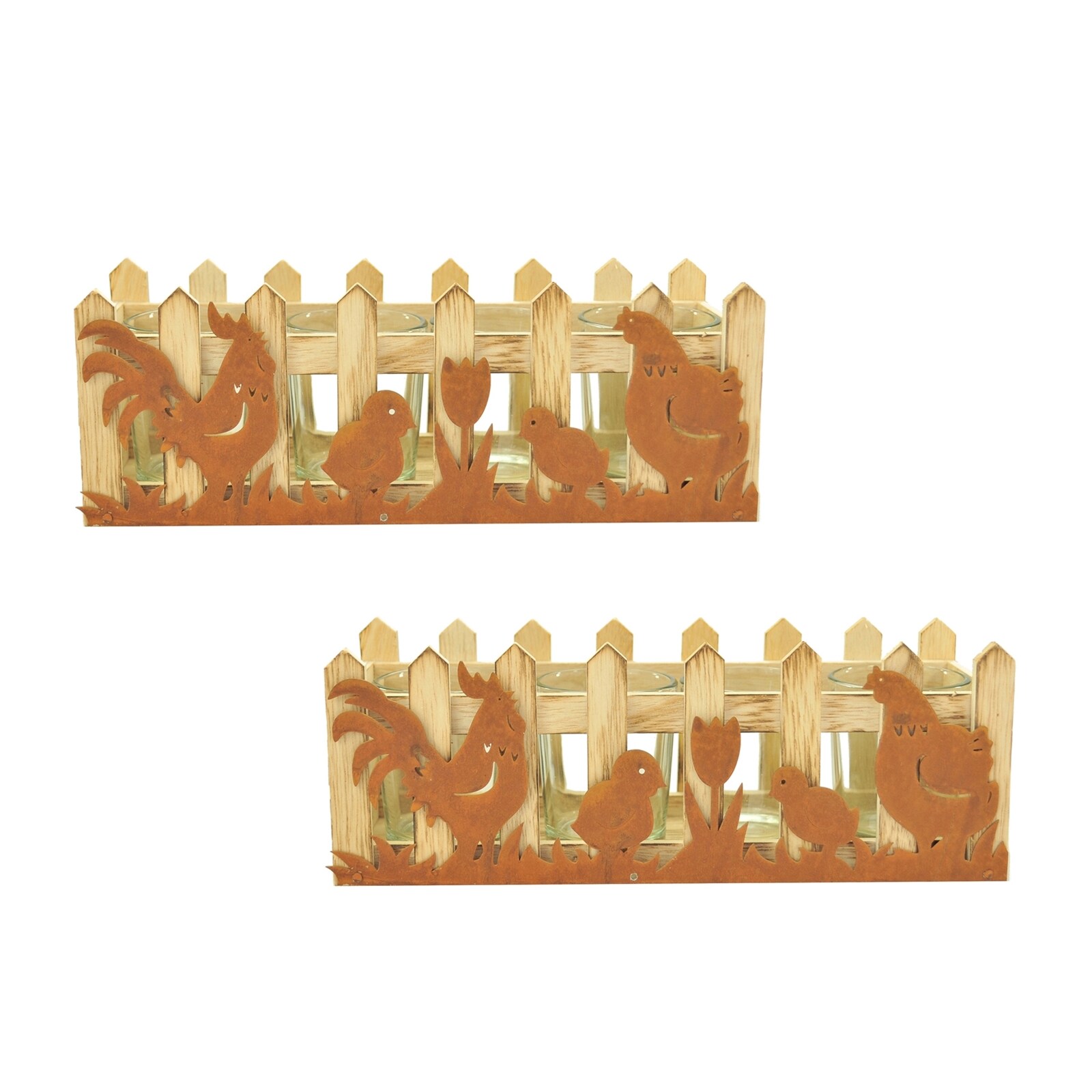 HTI-Living Teelichthalter 2 St&uuml;ck Fr&uuml;hling - Bild 1