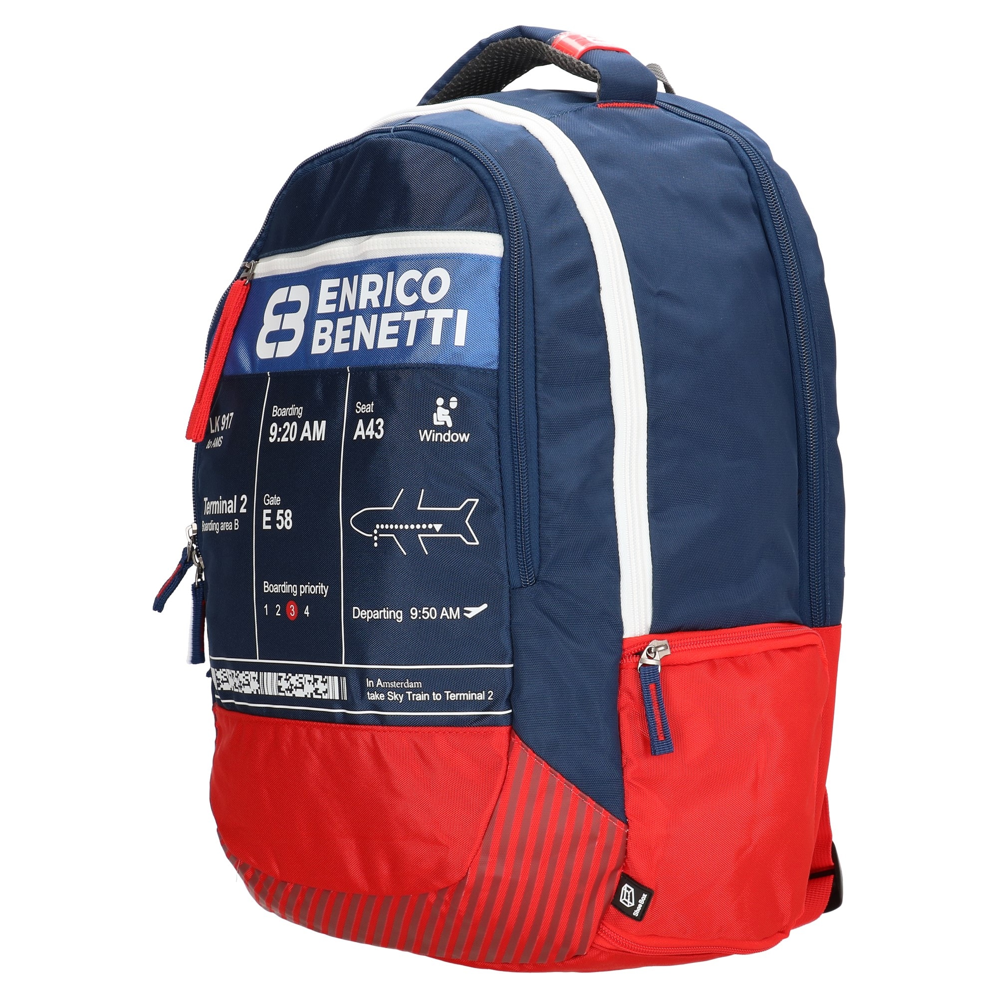 HTI-Living Rucksack Laptoptasche Blau-Rot - Bild 1