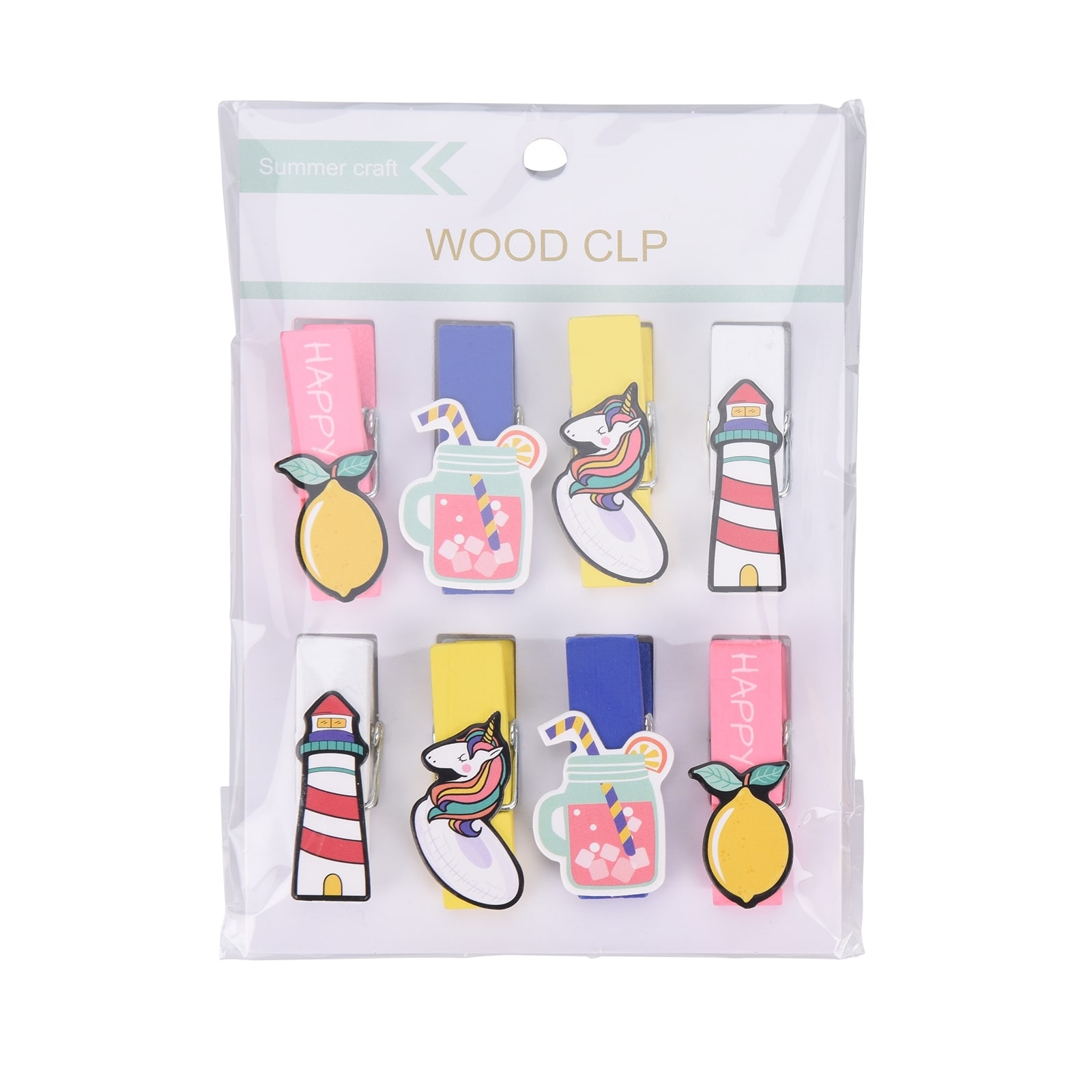 HTI-Living Briefklemme, 8 St&uuml;ck Holz - Bild 1