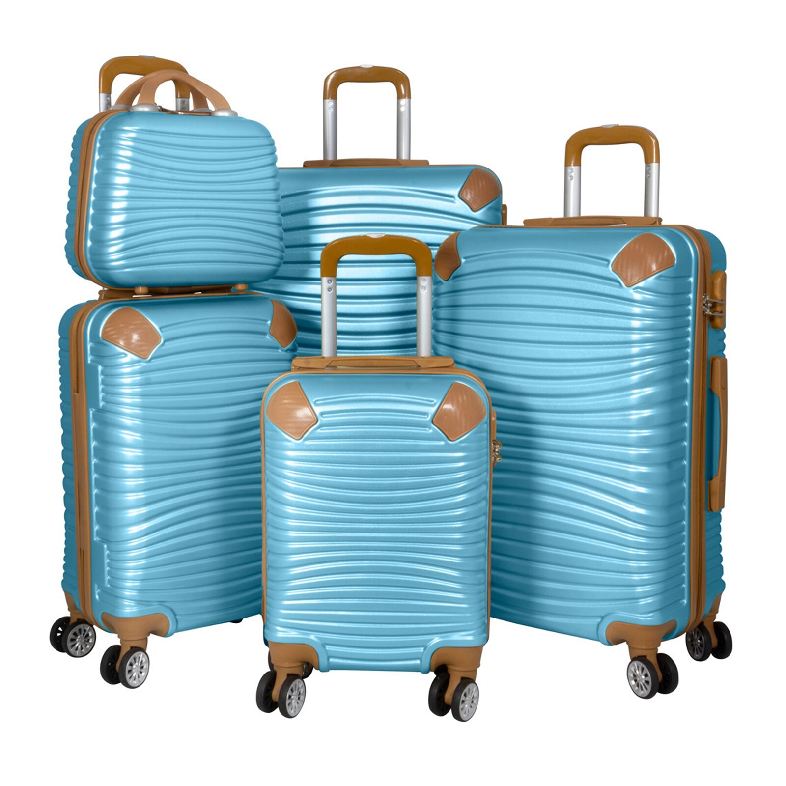 HTI-Living Polycarbonat Reiseset 5-tlg hellblau Brisbane - Bild 1