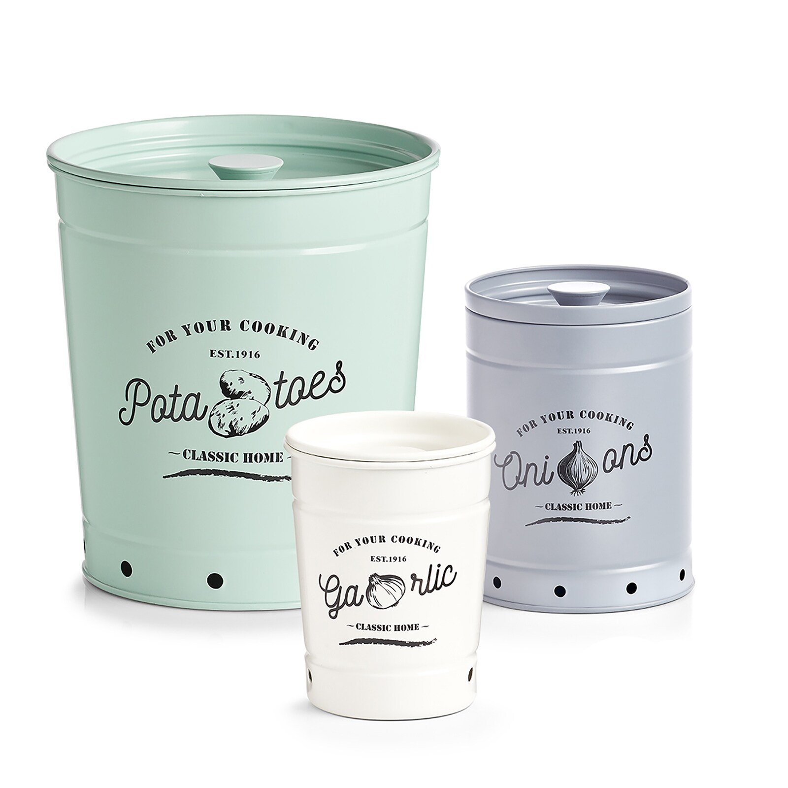 neuetischkultur Vorratsdosen 3er Set Metall Retro - Bild 1