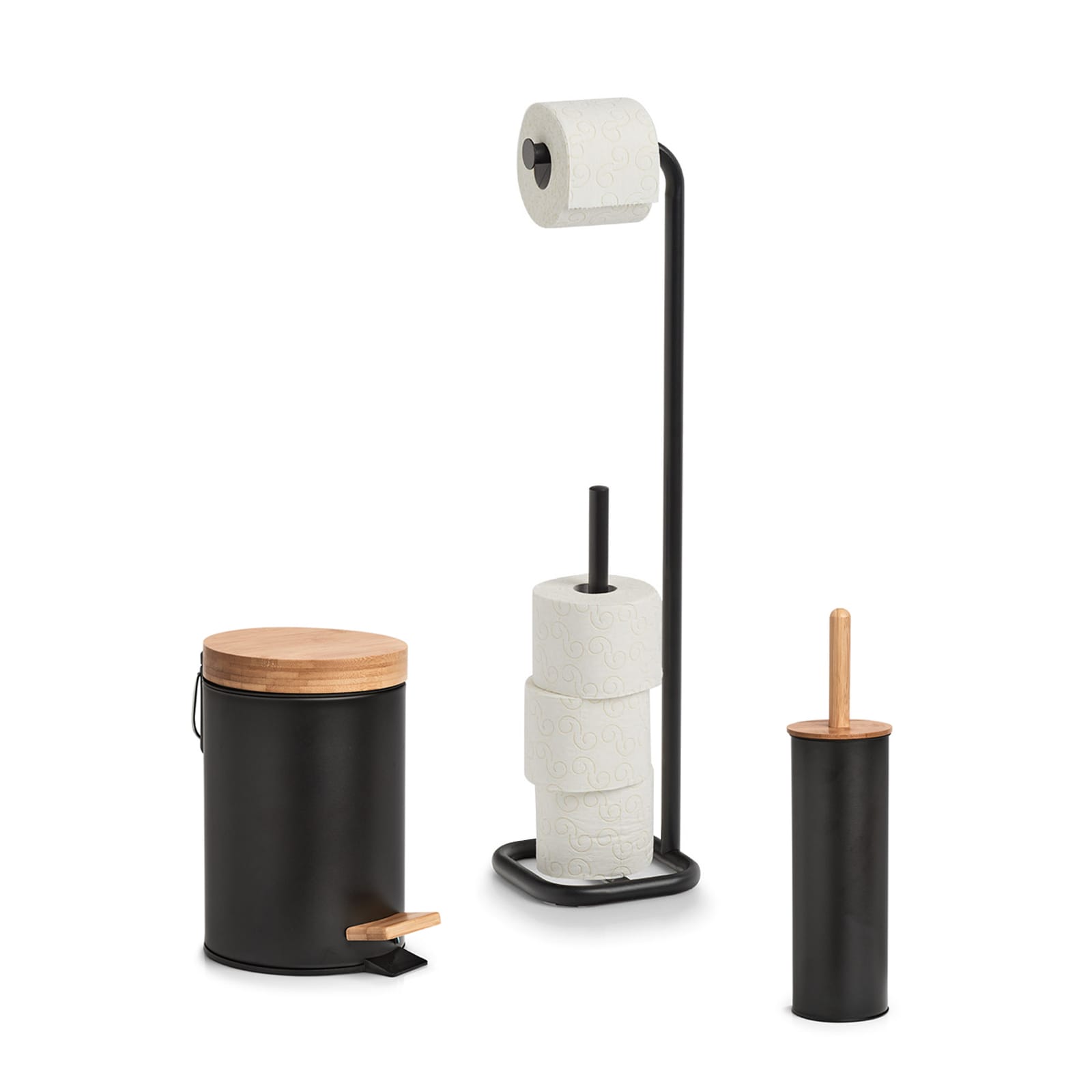 HTI-Living Toilettenrollenhalter Kosmetikeimer WC B&uuml;rste Scandi - Bild 1