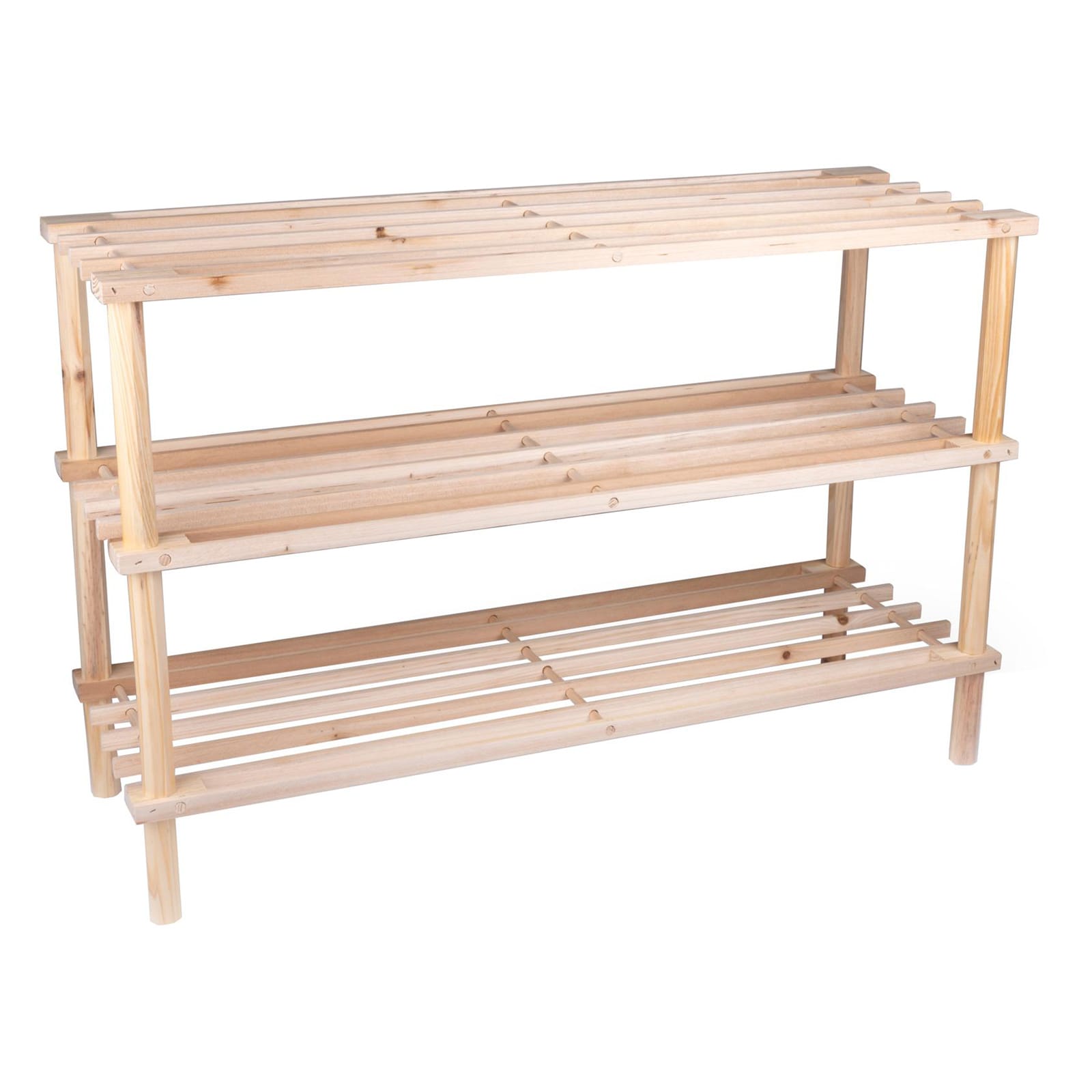 HTI-Living Schuhregal Kiefernholz 3 Ebenen - Bild 1