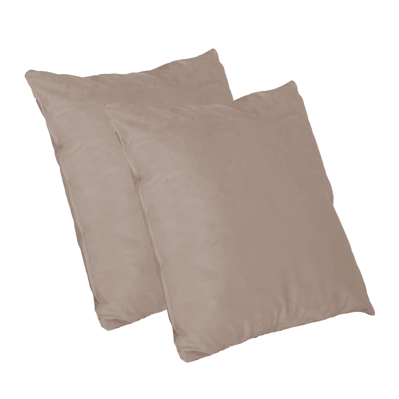 HTI-Living Kissen Nathalie Unifarben 2er-Set Hellbraun - Bild 1
