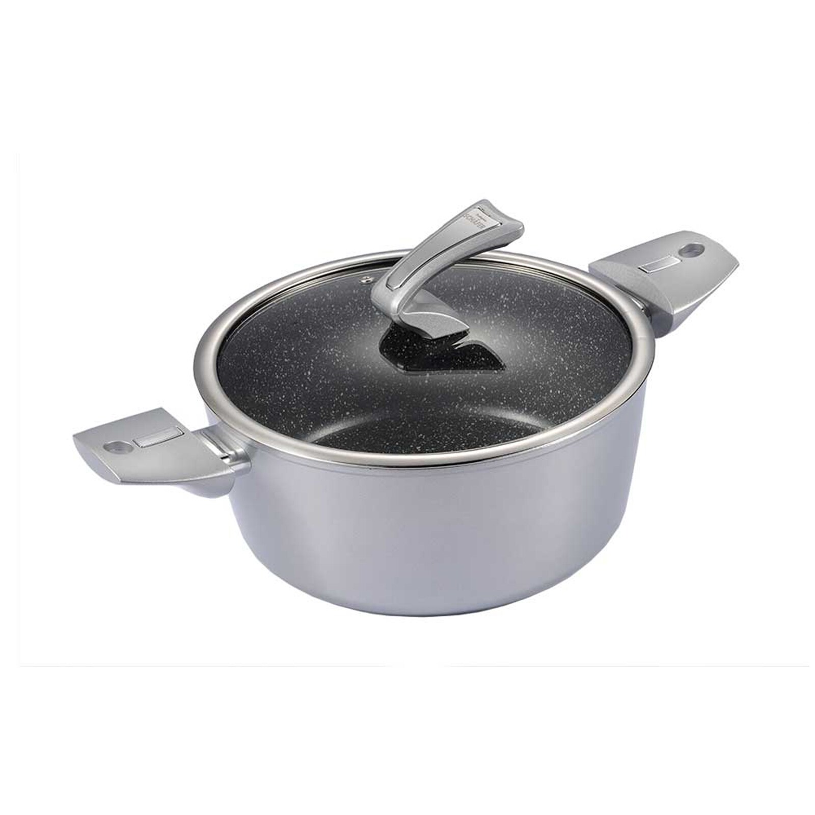 neuetischkultur Bratentopf mit Deckel Metallic Silber 24 cm - Bild 1