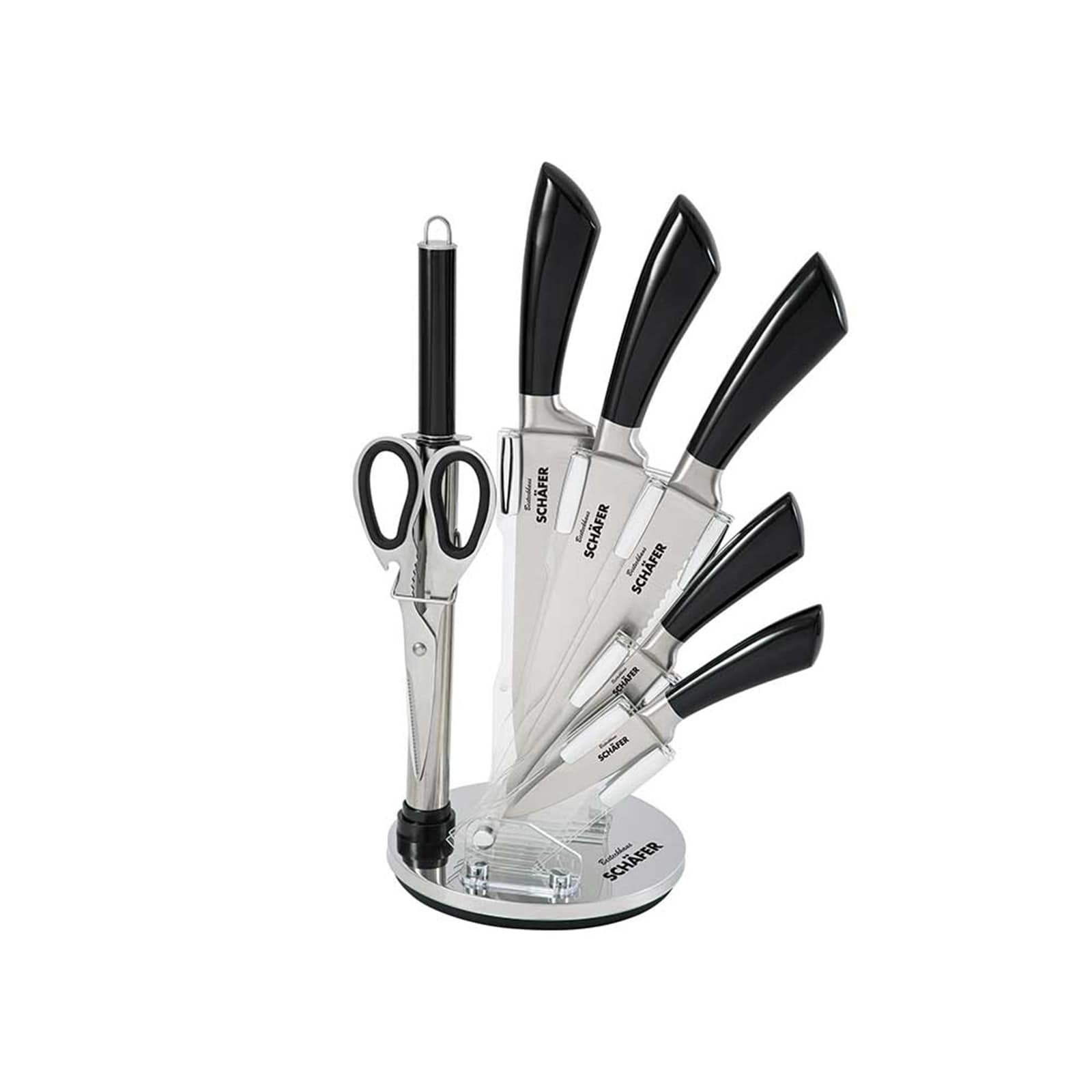 neuetischkultur Messerblock 8 teiliges Set Metallic Black - Bild 1