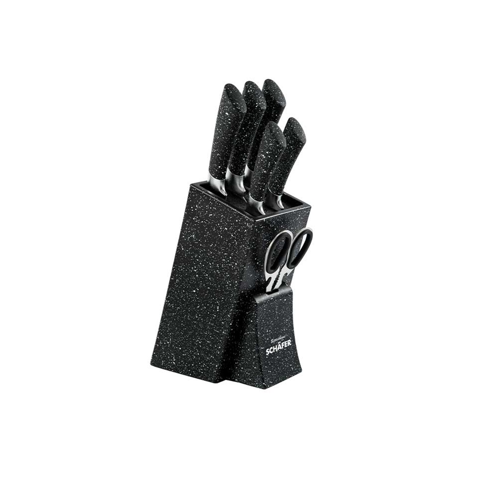 neuetischkultur Messerblock 7 teiliges Set Marble Black | 04251312996741