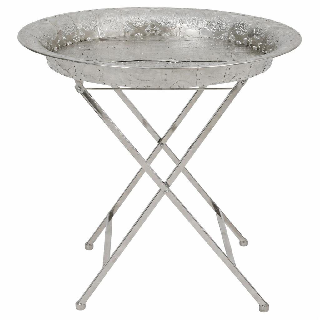 HTI-Living Beistelltisch rund, klappbar Metall - Bild 1