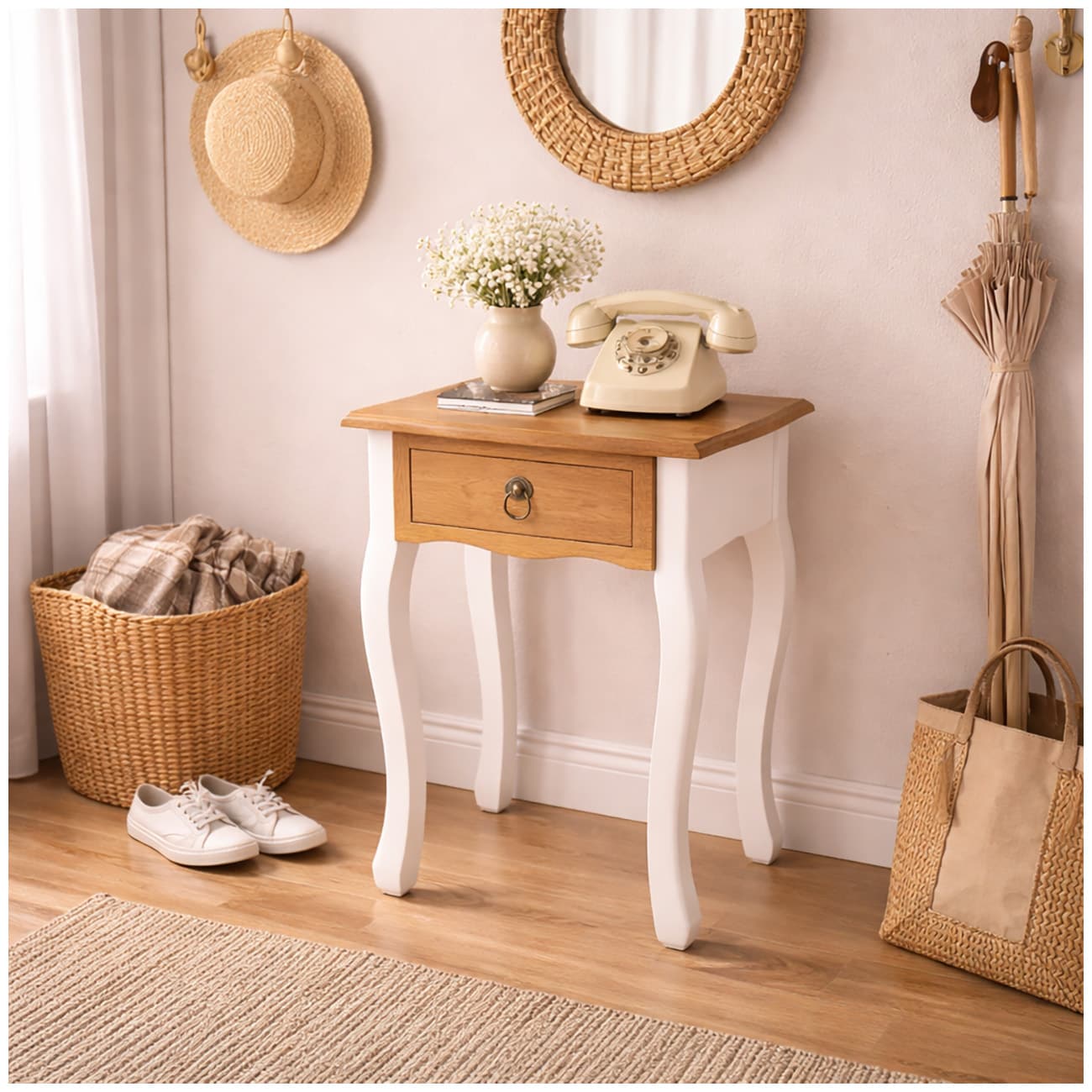 HTI-Living Beistelltisch mit Schublade Retro - Bild 1