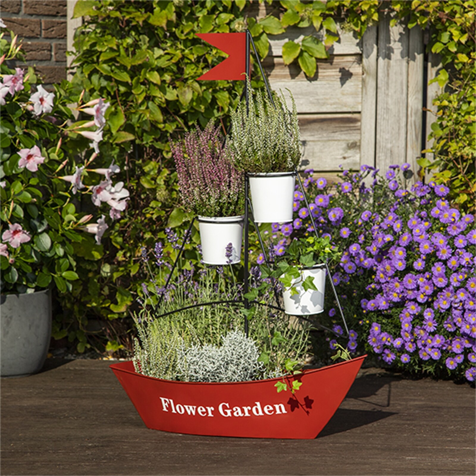 rustikale blumenkästen Vintage Edelrost Pflanztrog für Garten
