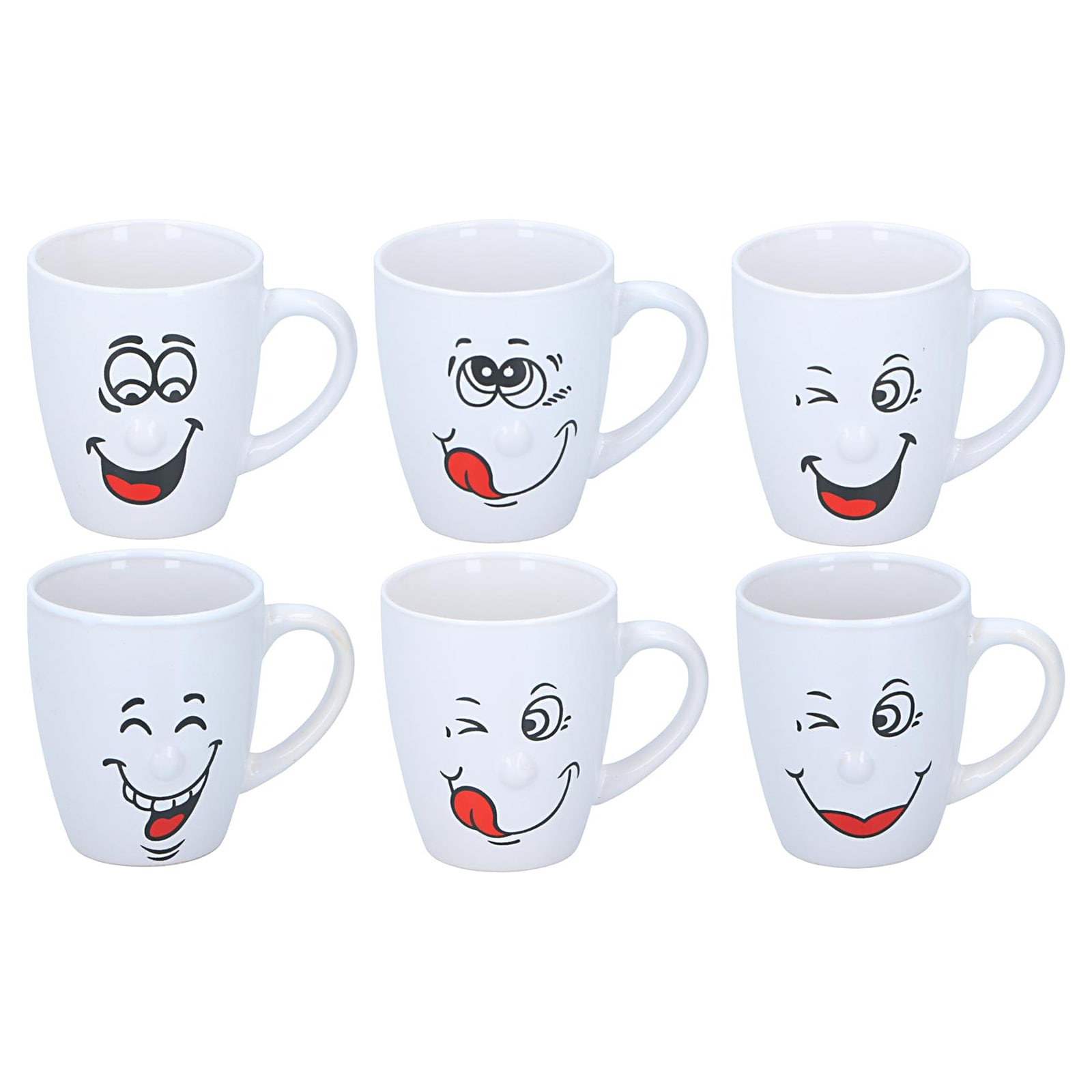 neuetischkultur Becher 300 ml mit lustigen Gesichtern 6er-Set - Bild 1