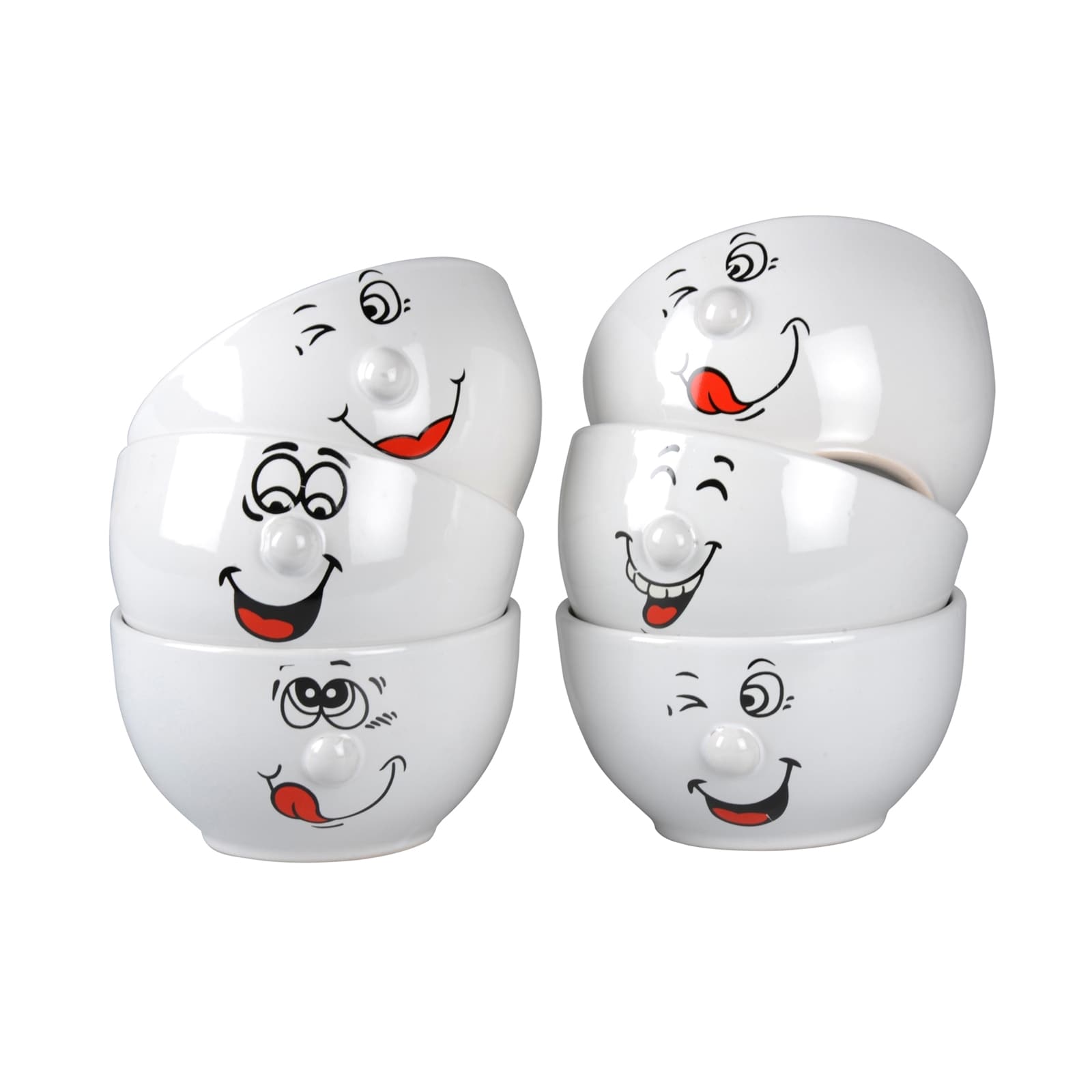 neuetischkultur M&uuml;slischalen 500 ml mit lustigen Gesichtern 4er-Set - Bild 1