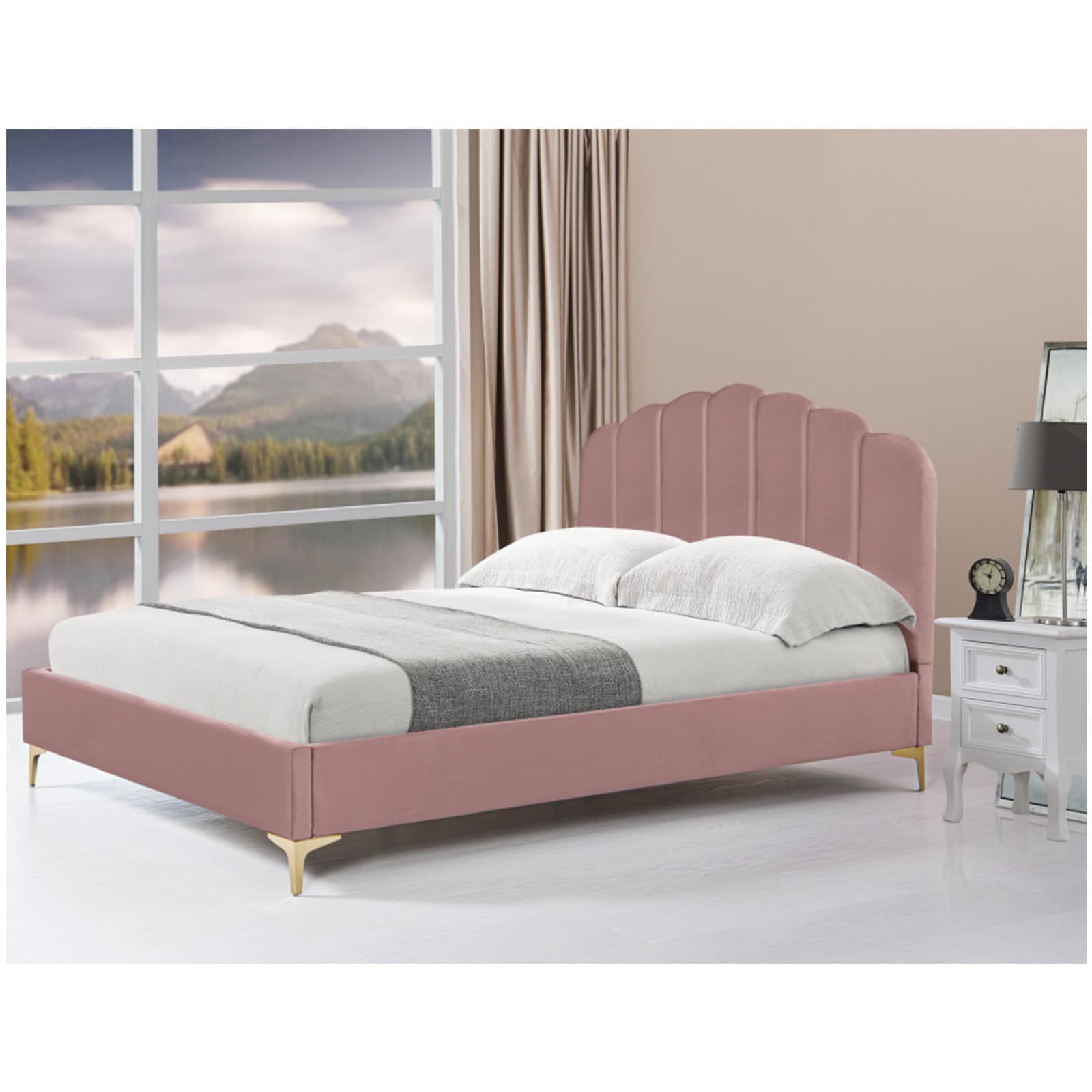 HTI-Living Bett 140 x 200 cm Yoris Pink - Bild 1