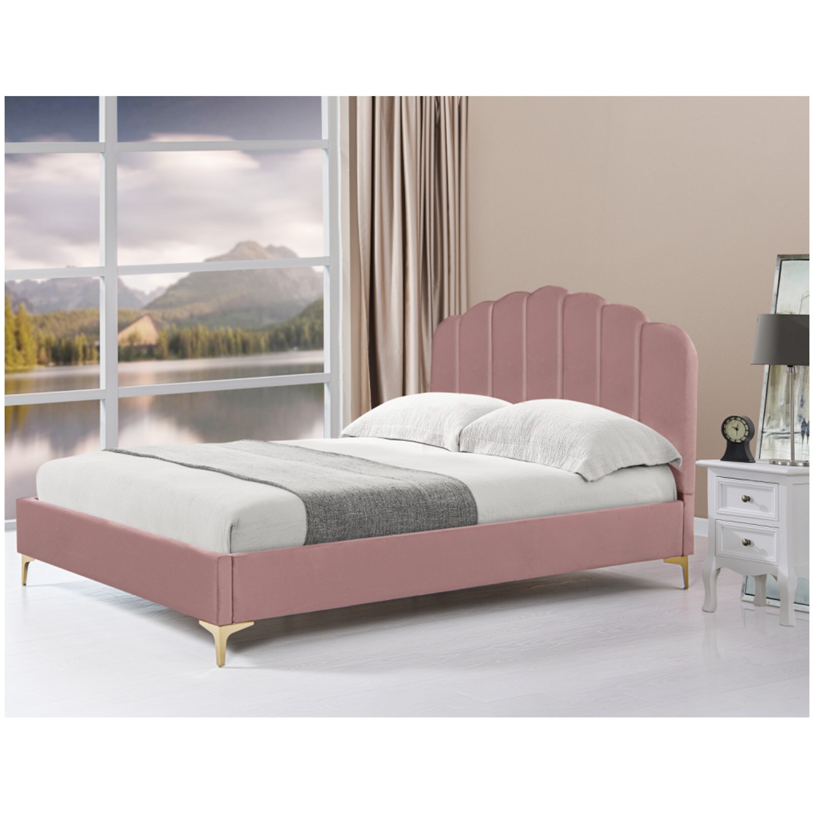 HTI-Living Bett 140 x 200 cm Yoris Pink