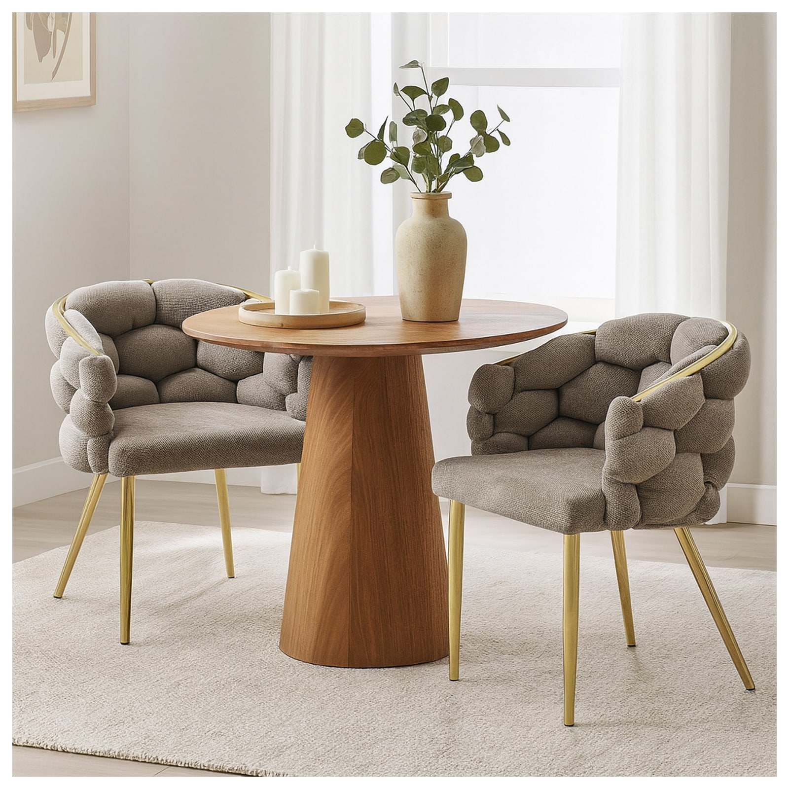 HTI-Living Stuhl Alsen Gold Braun - Bild 1