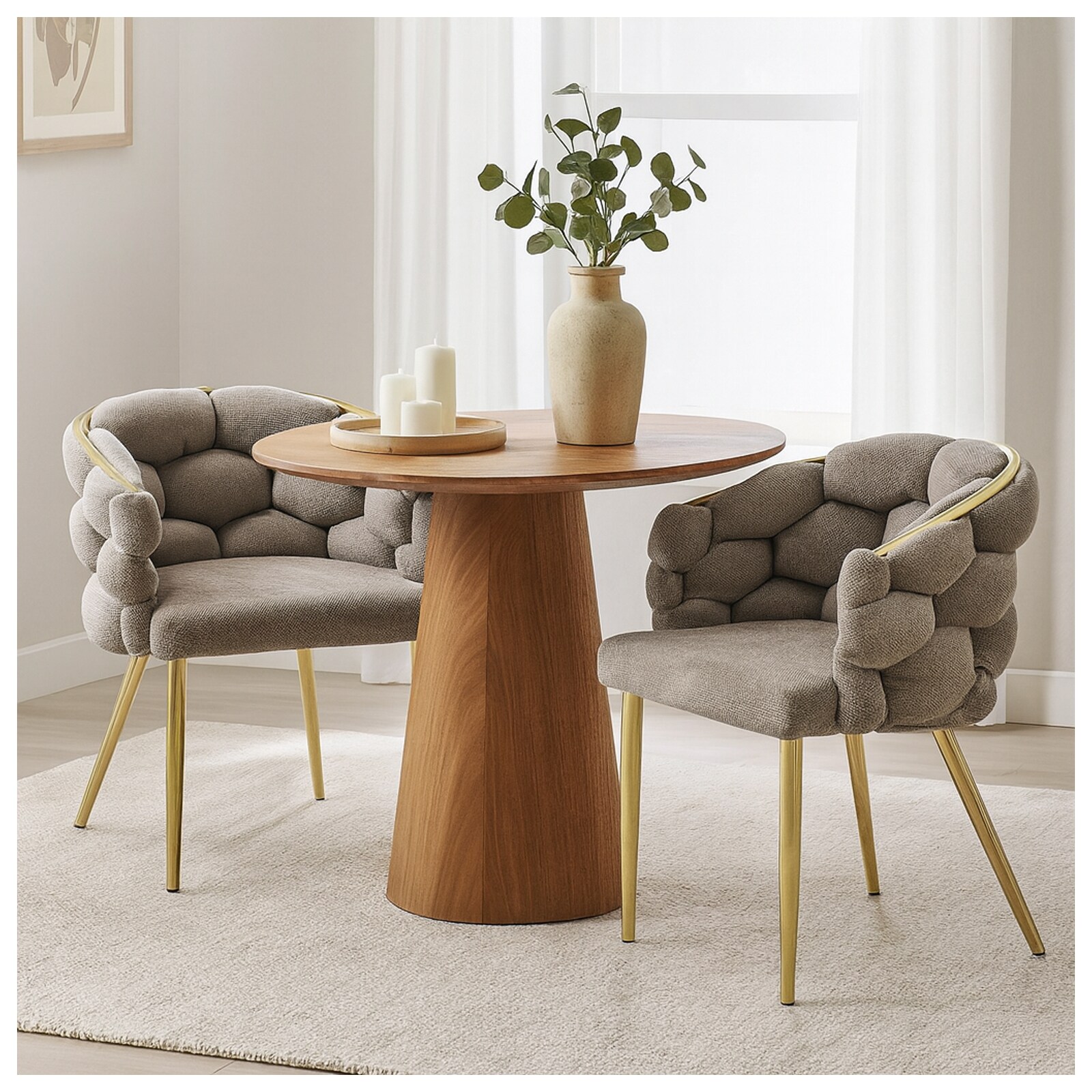 HTI-Living Stuhl Alsen Gold Braun