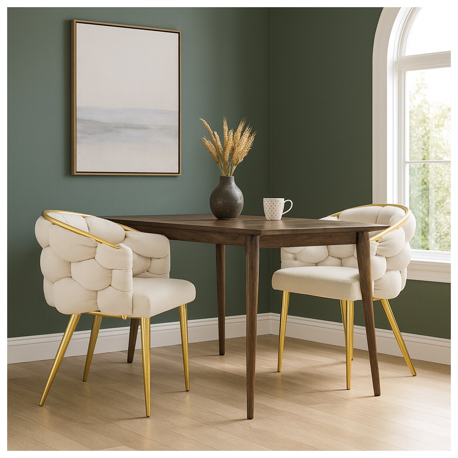 HTI-Living Stuhl Alsen Gold Beige