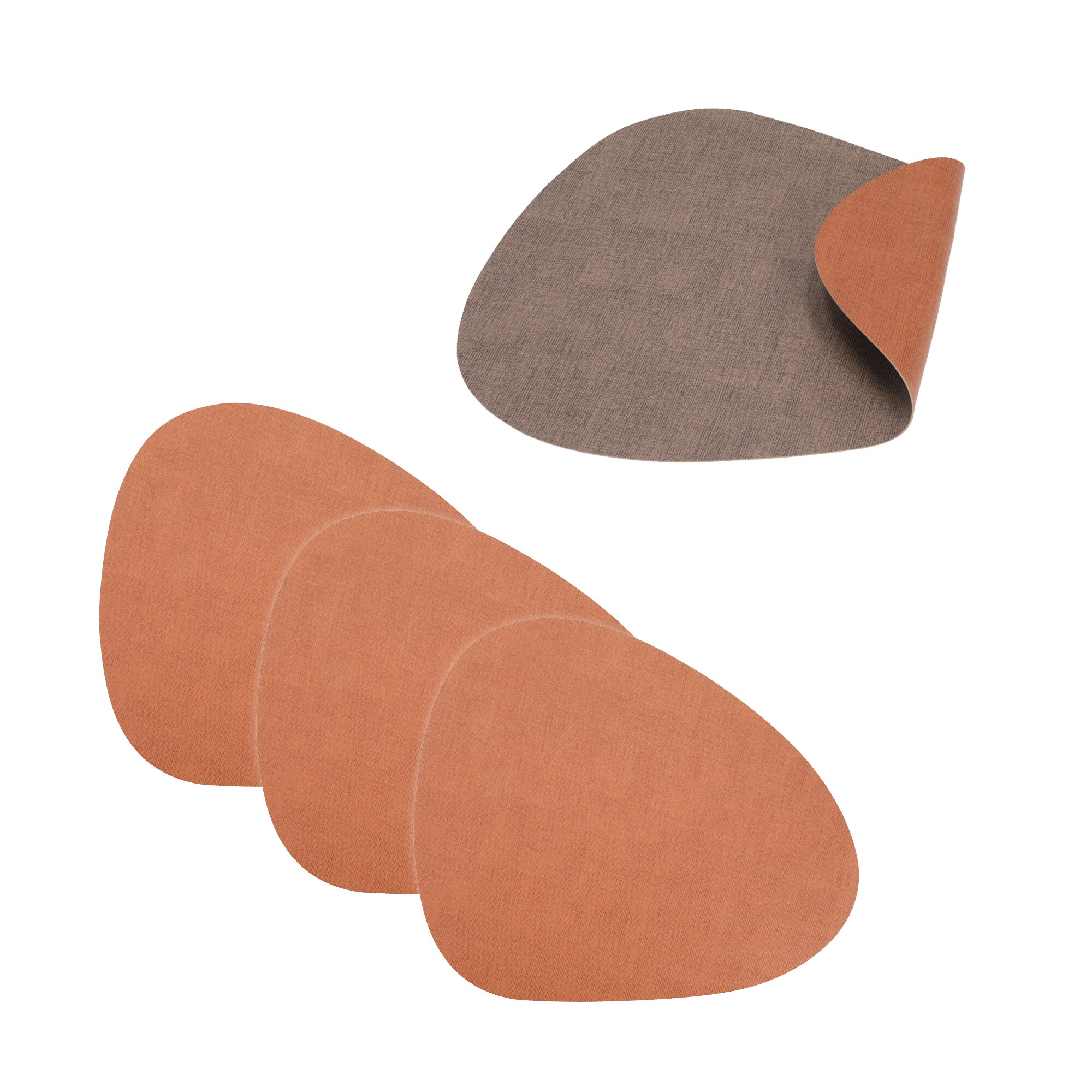 HTI-Living Tischset 4-teilig Cognac / Braun - Bild 1