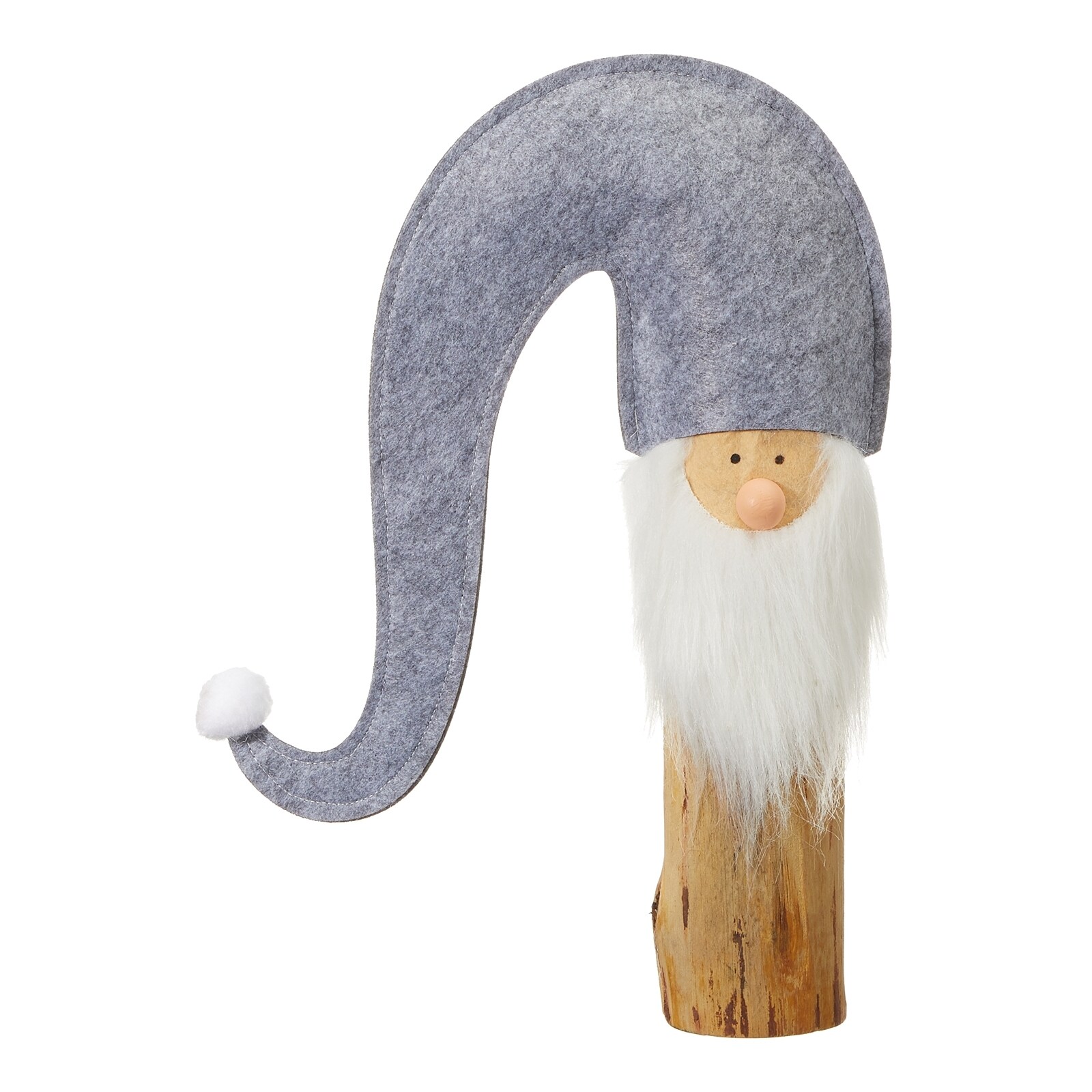 HTI-Living stehender Filzwichtel auf Holzstamm - Bild 1
