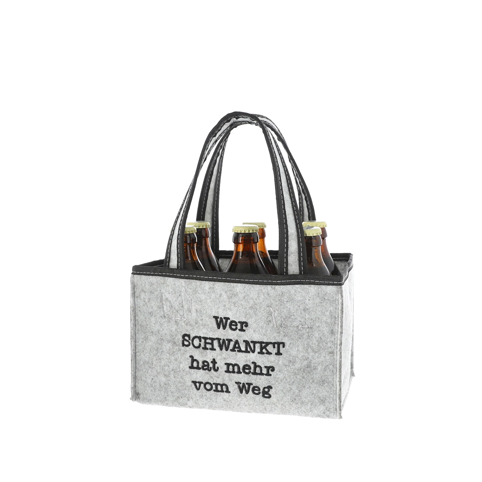 HTI-Living Flaschentasche mit Spruch "Wer schwankt hat mehr vom Weg" - Bild 1