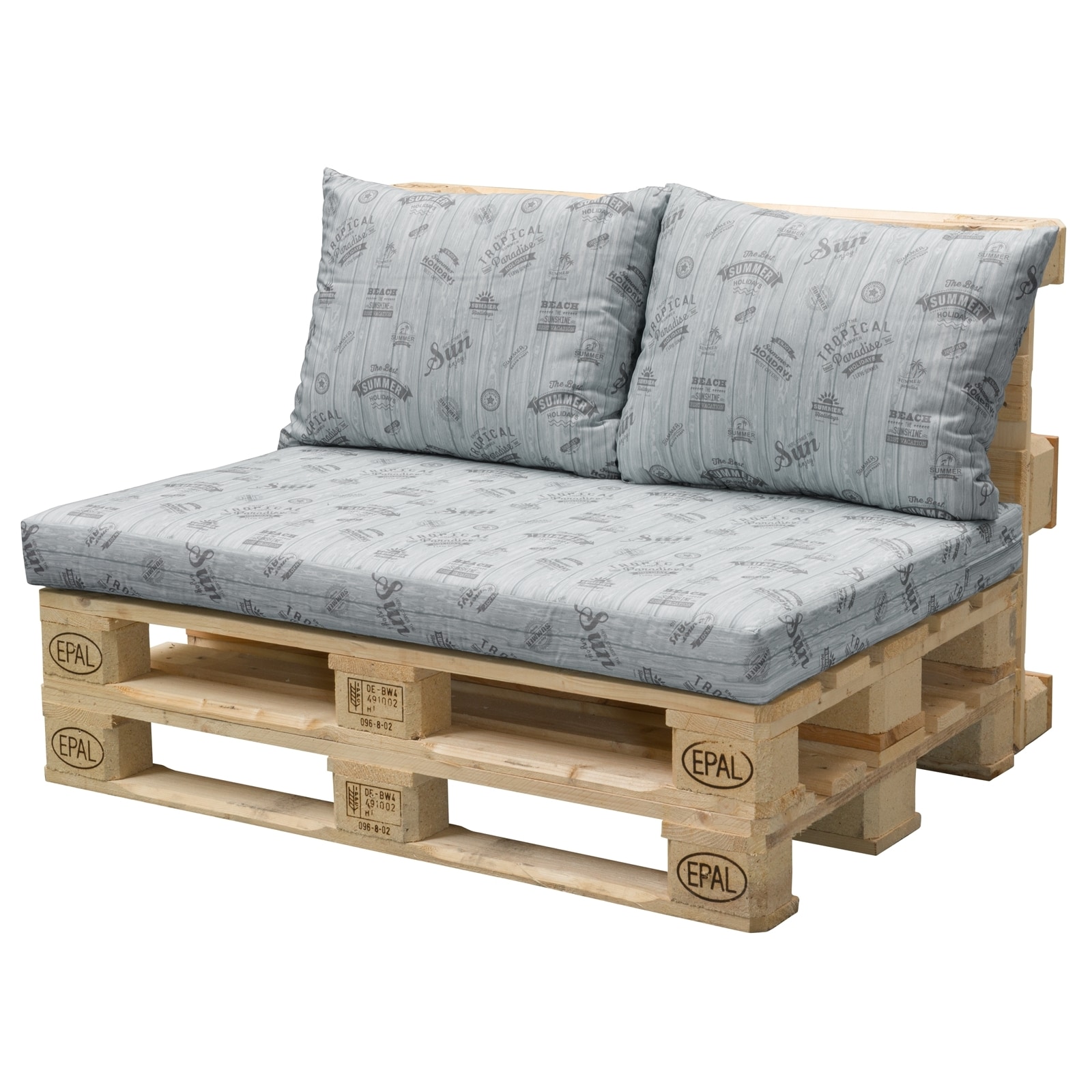 HTI-Living Palettenkissen - Set Grau - Bild 1