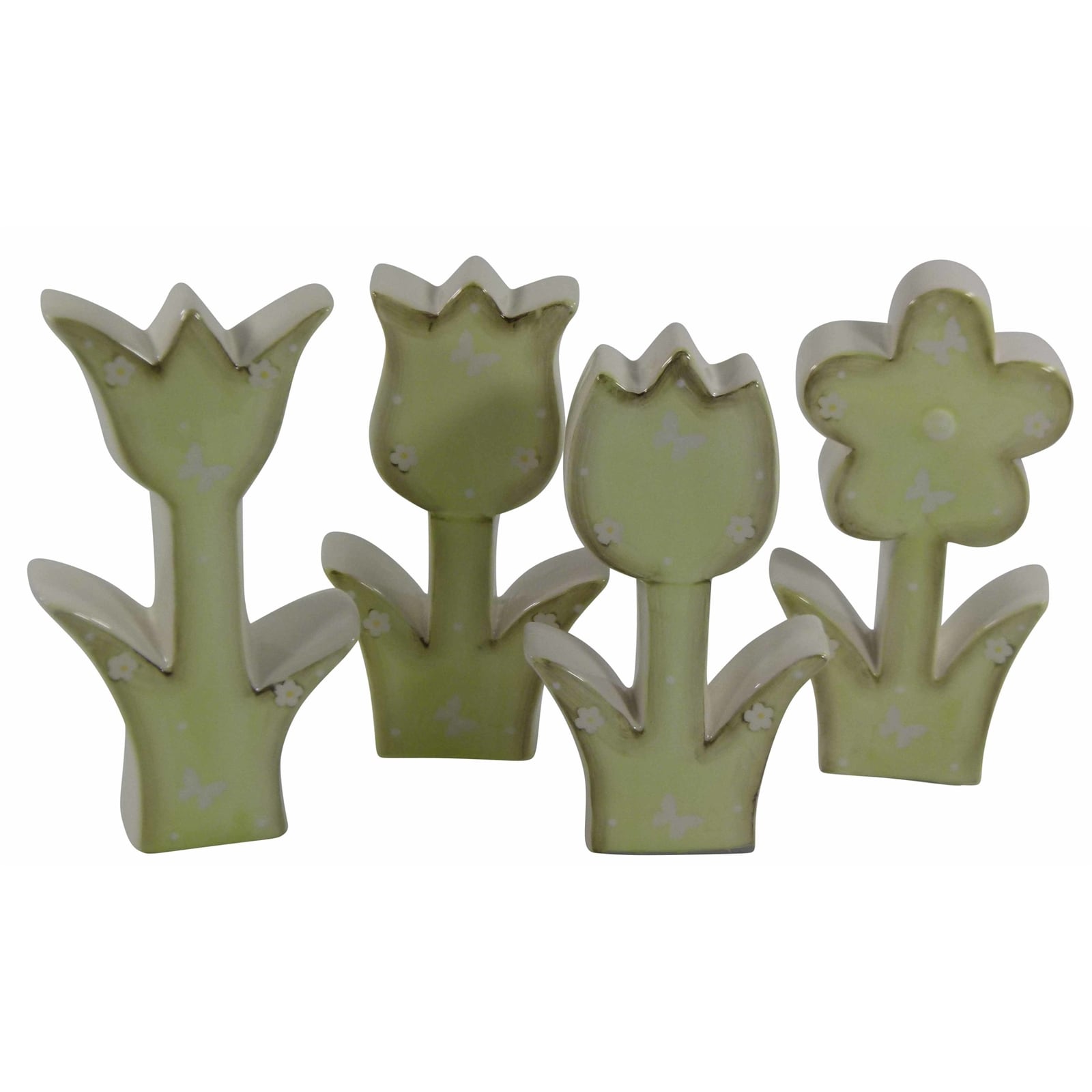 HTI-Living Fr&uuml;hlingsblumen 4 er Set Keramikblumen - Bild 1