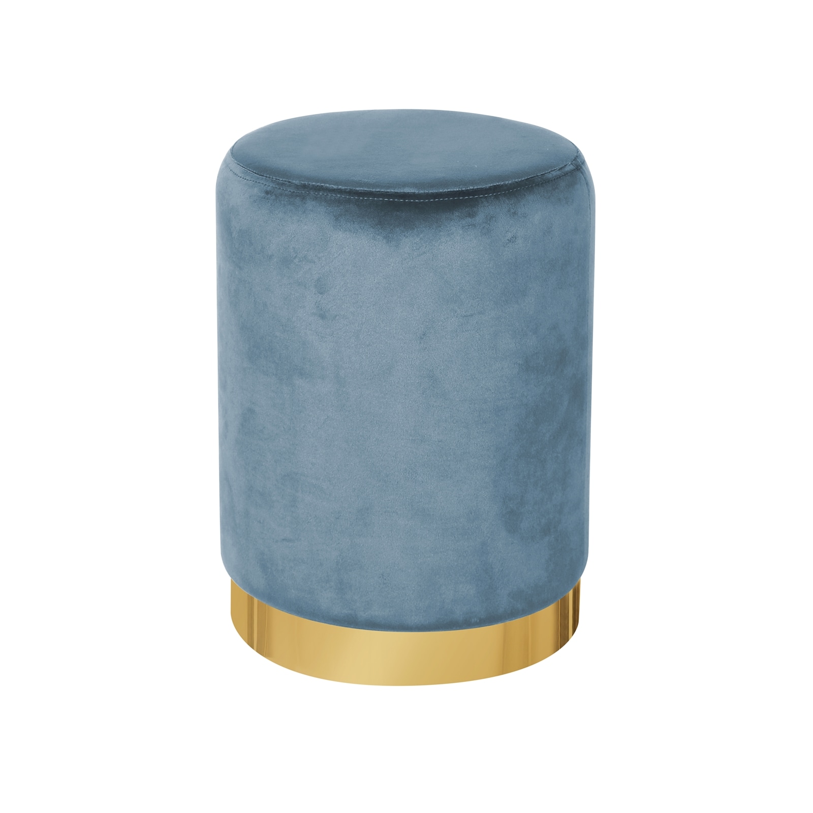 HTI-Living Polsterhocker &Oslash; 32 cm Reese Blau - Bild 1
