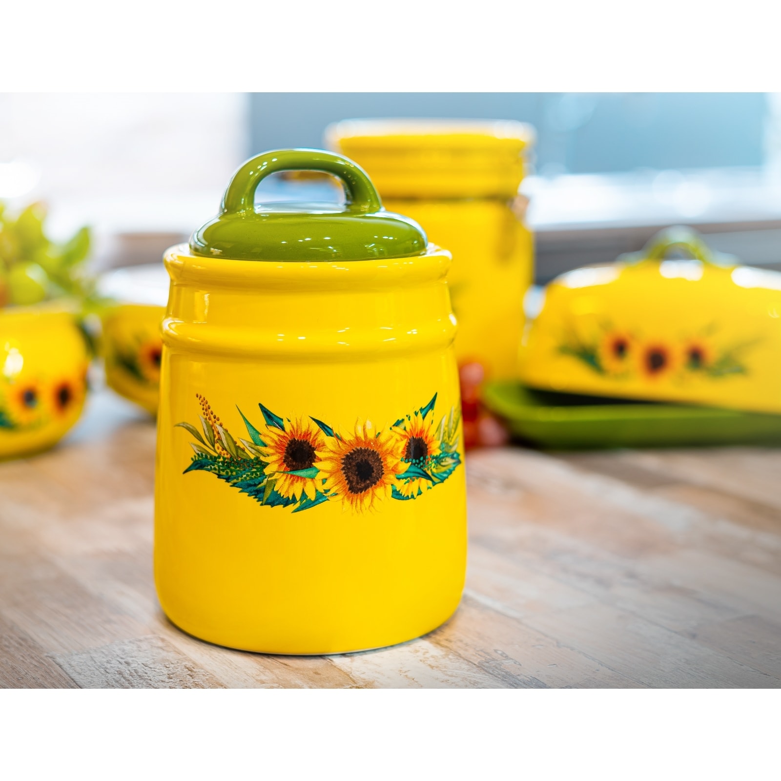 neuetischkultur Lebensmitteldose im Landhausstil 11 x 16 cm Sonnenblumen - Bild 1