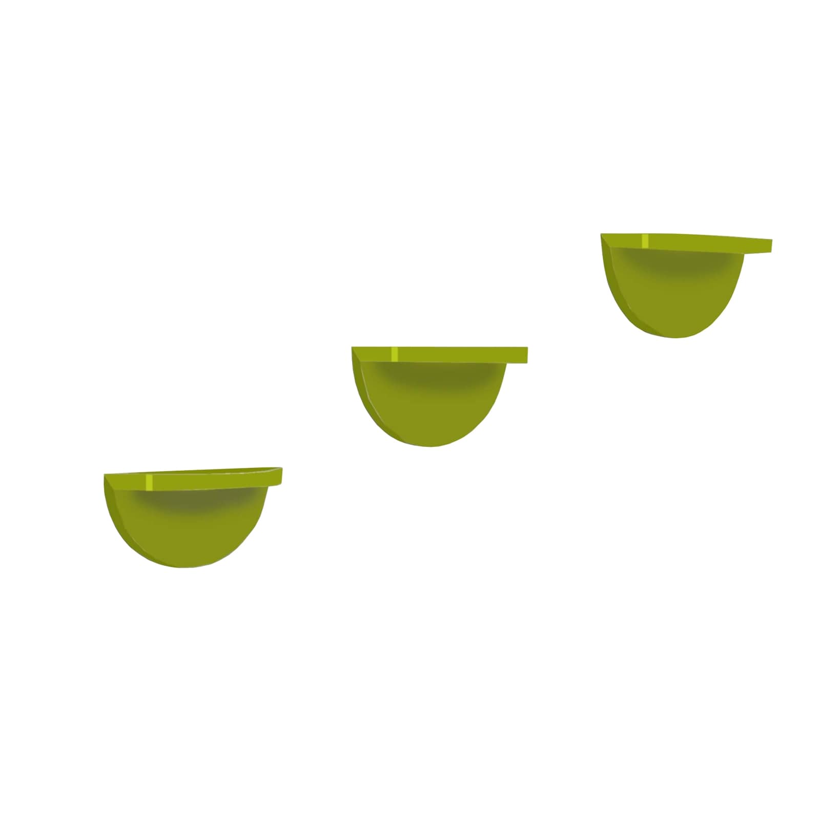 HTI-Living Wandregal 3er Set Konsole Altona Gr&uuml;n - Bild 1