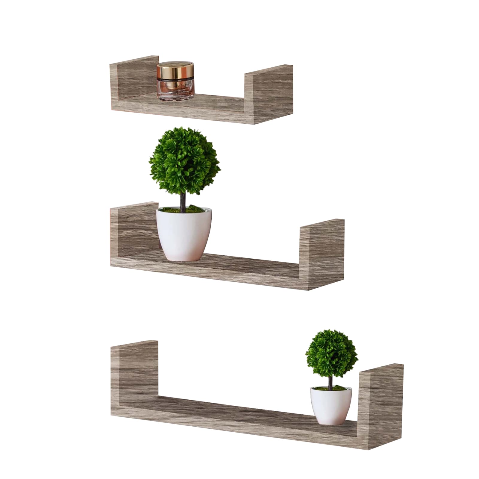 HTI-Living Wandregale 3er-Set mit Buchst&uuml;tze Altona Sonoma - Bild 1