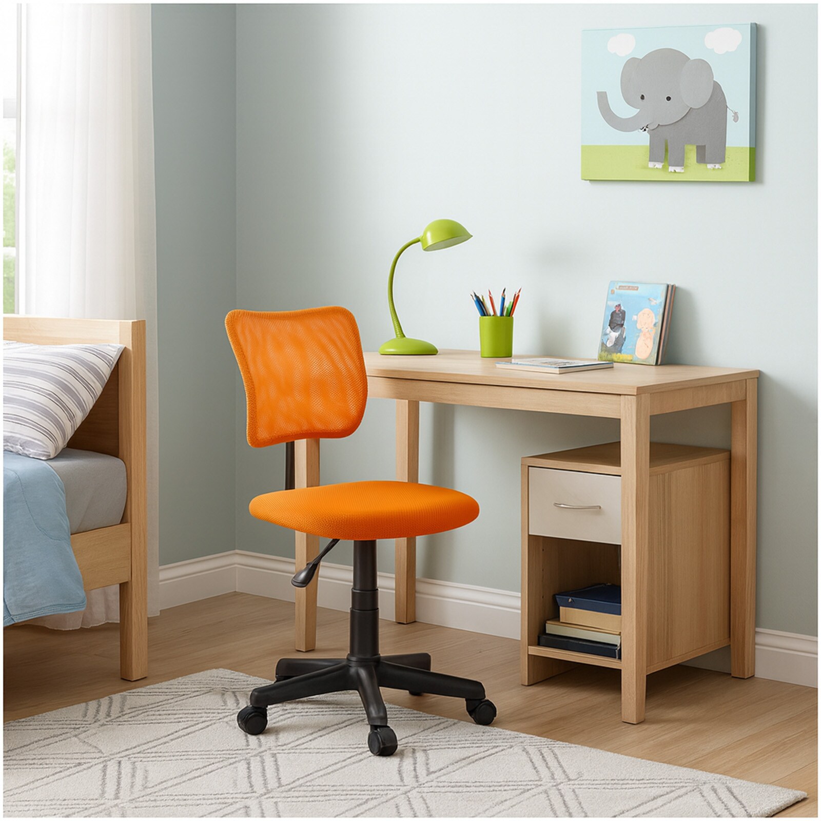 HTI-Living Schreibtischstuhl h&ouml;henverstellbar Fancy Orange - Bild 1