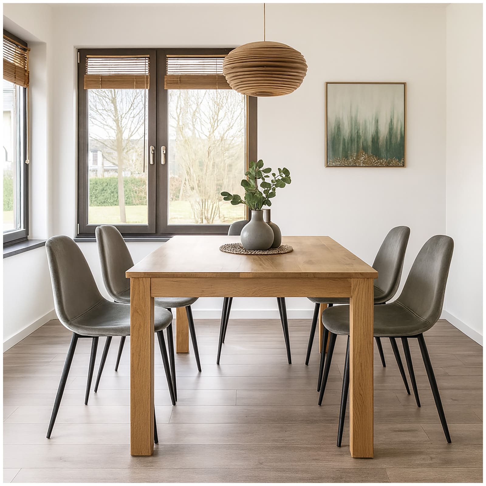 HTI-Living Esszimmerstuhl Samt 4er Set Savannah Grau - Bild 1