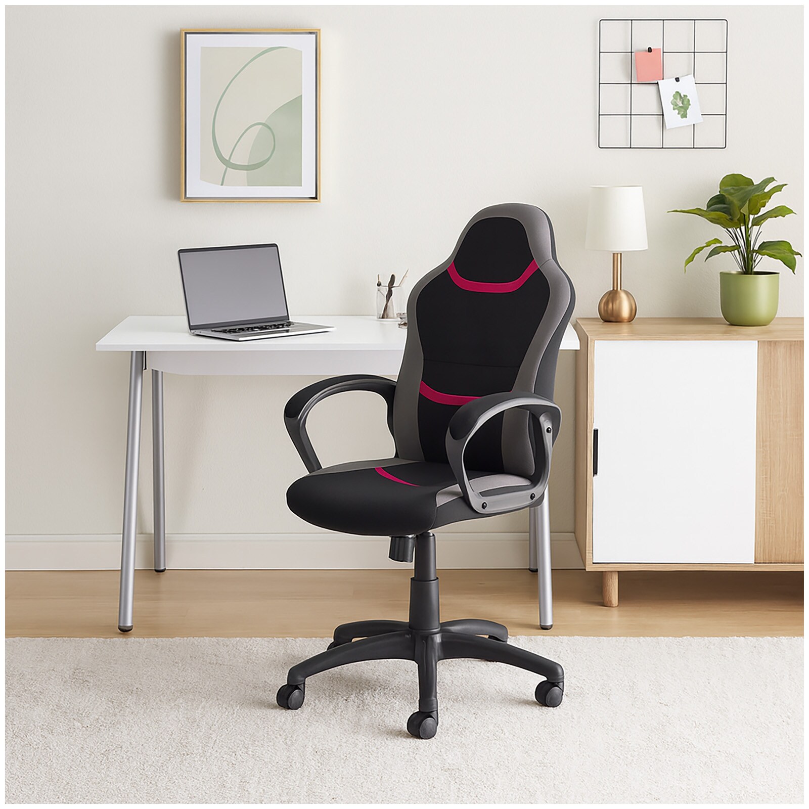 HTI-Living Bürostuhl höhenverstellbar Marcel Pink | 04255701908445