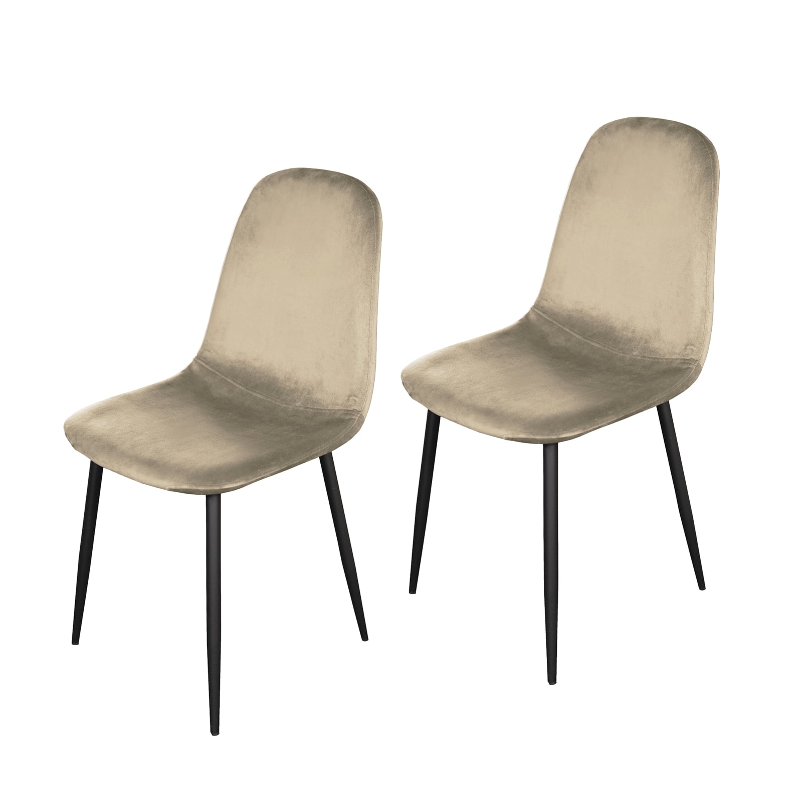 HTI-Living Esszimmerstuhl Samt 2er Set Savannah Creme - Bild 1