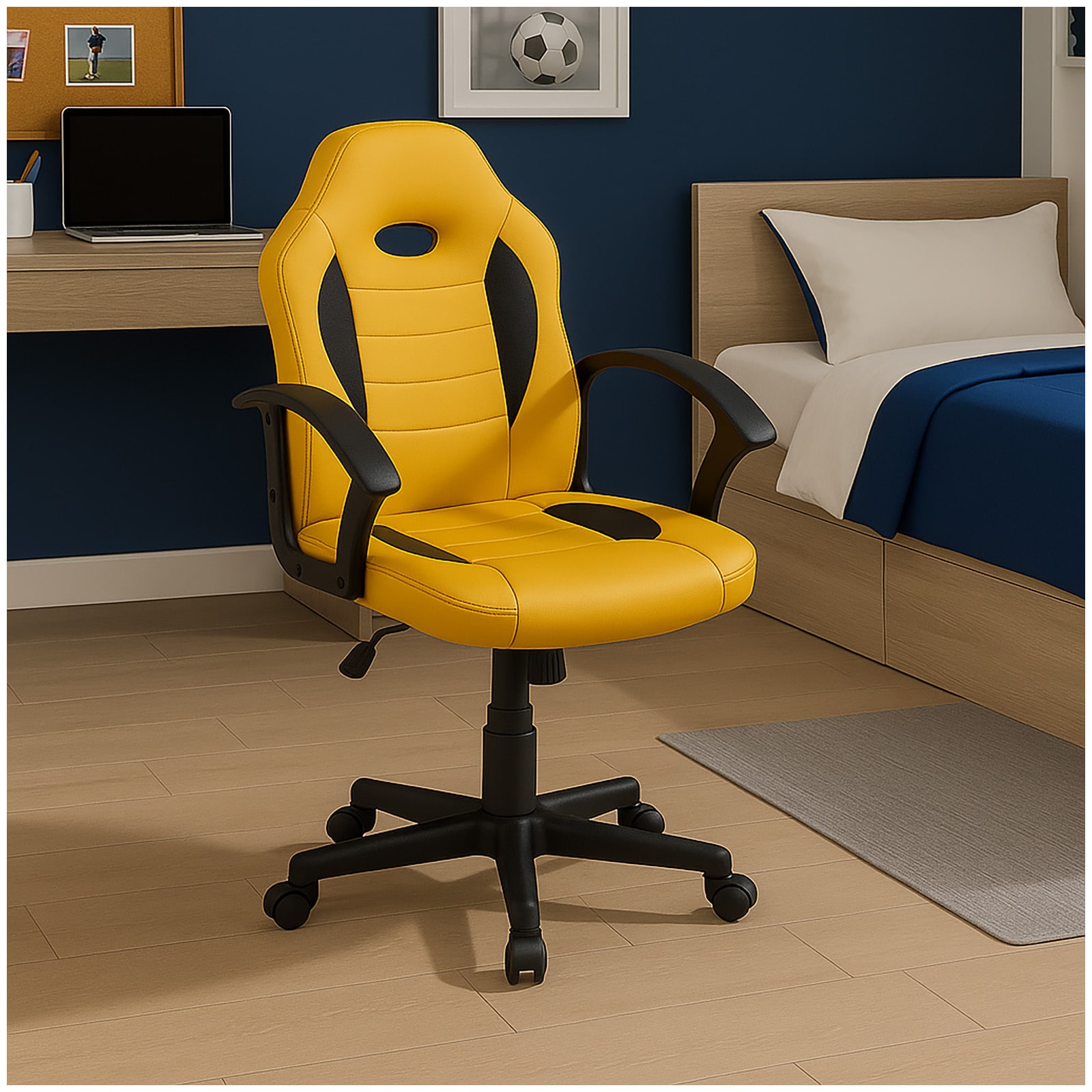 HTI-Living Schreibtischstuhl h&ouml;henverstellbar Daytona Junior Gelb - Bild 1