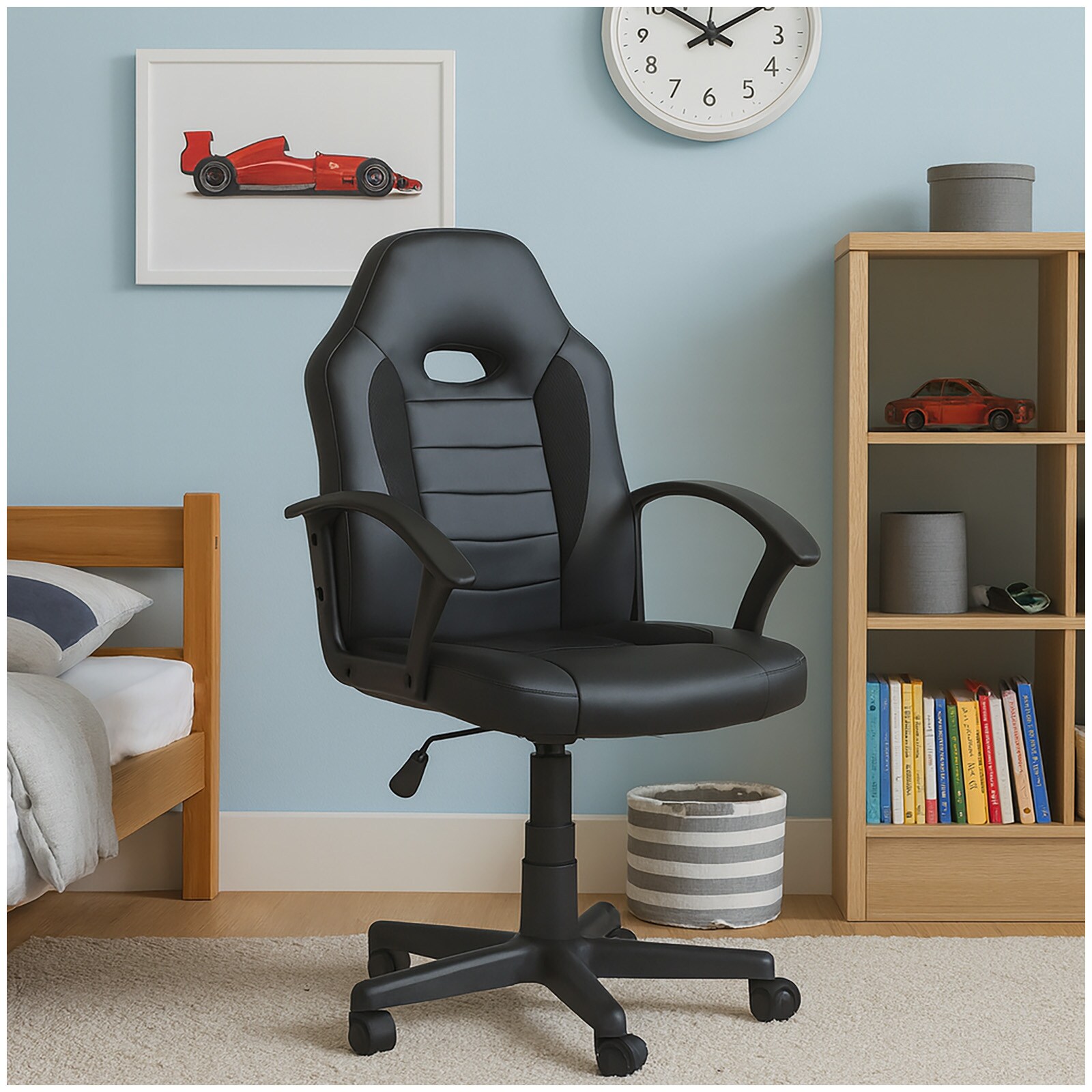 HTI-Living Schreibtischstuhl höhenverstellbar Daytona Junior Schwarz | 04255701914316