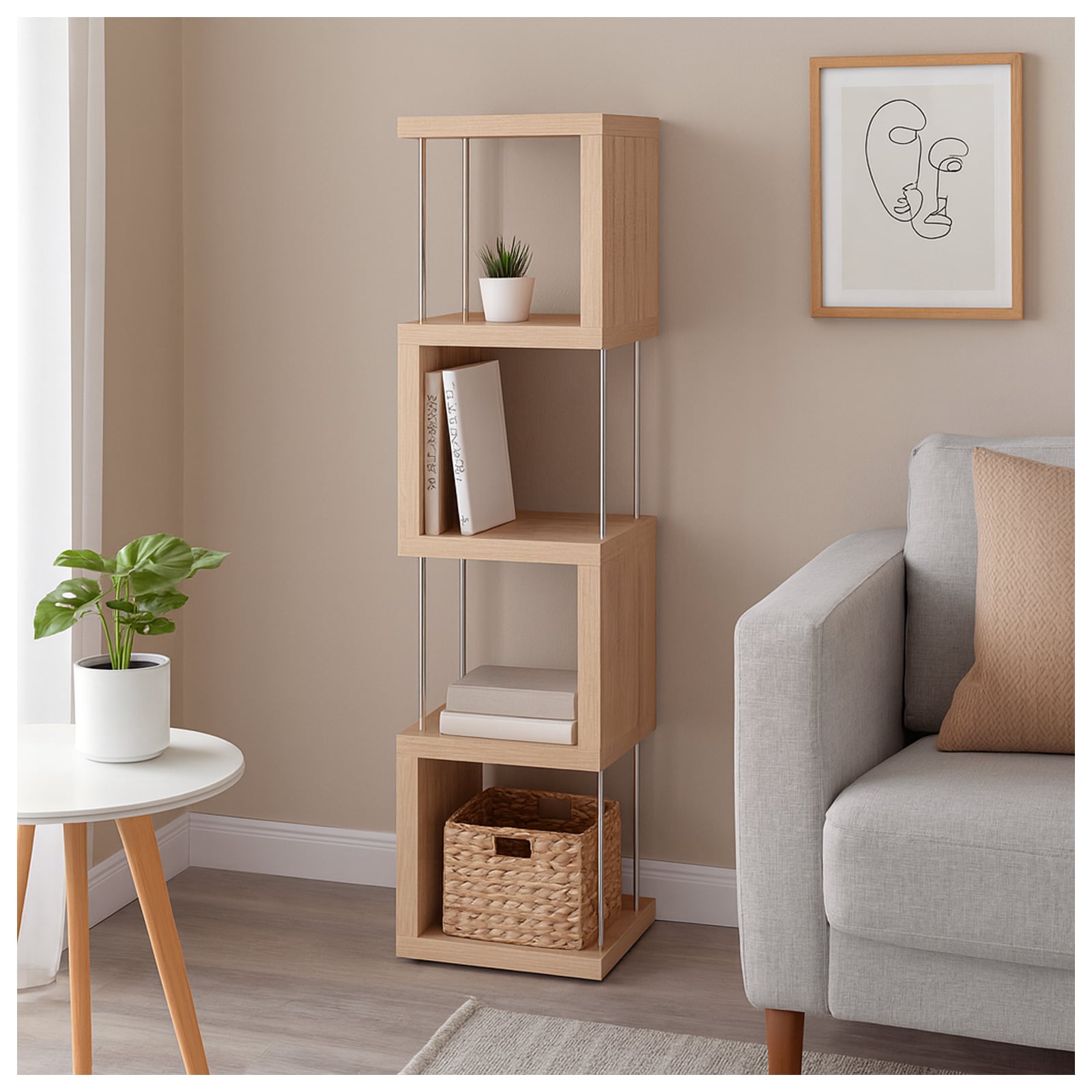 HTI-Living Standregal 4 F&auml;cher Thekla Sonoma - Bild 1